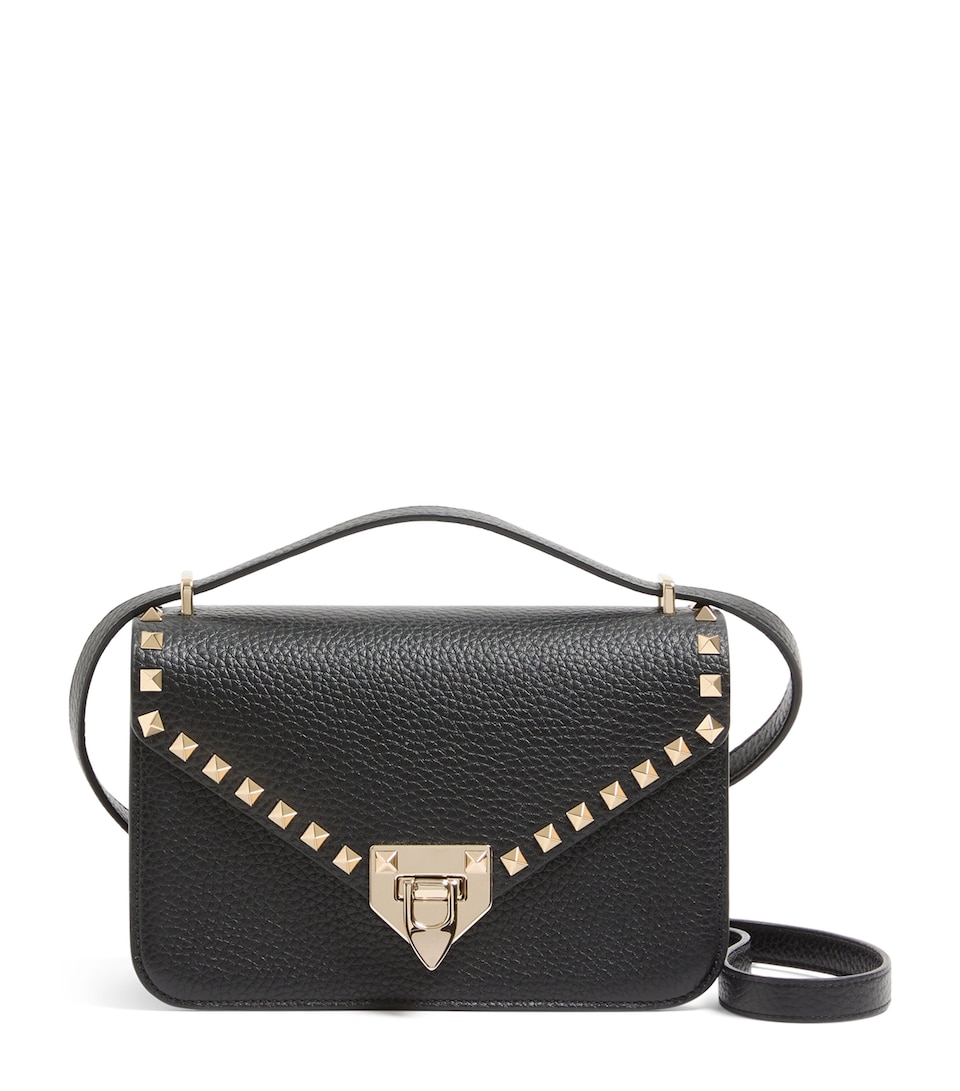 Valentino Garavani Grained Leather Rockstud Shoulder Bag
