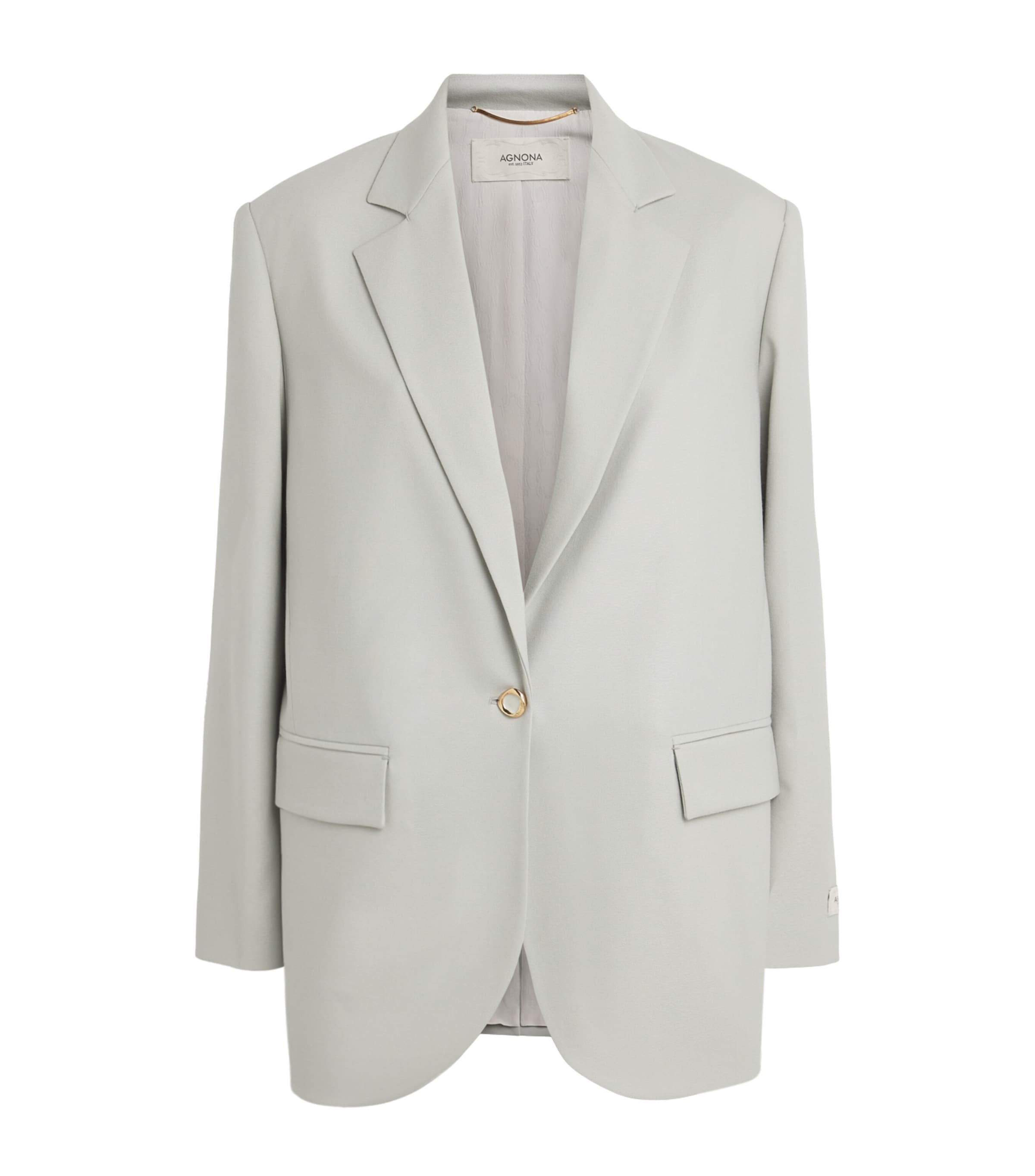 Virgin Wool Single-Breasted Blazer
