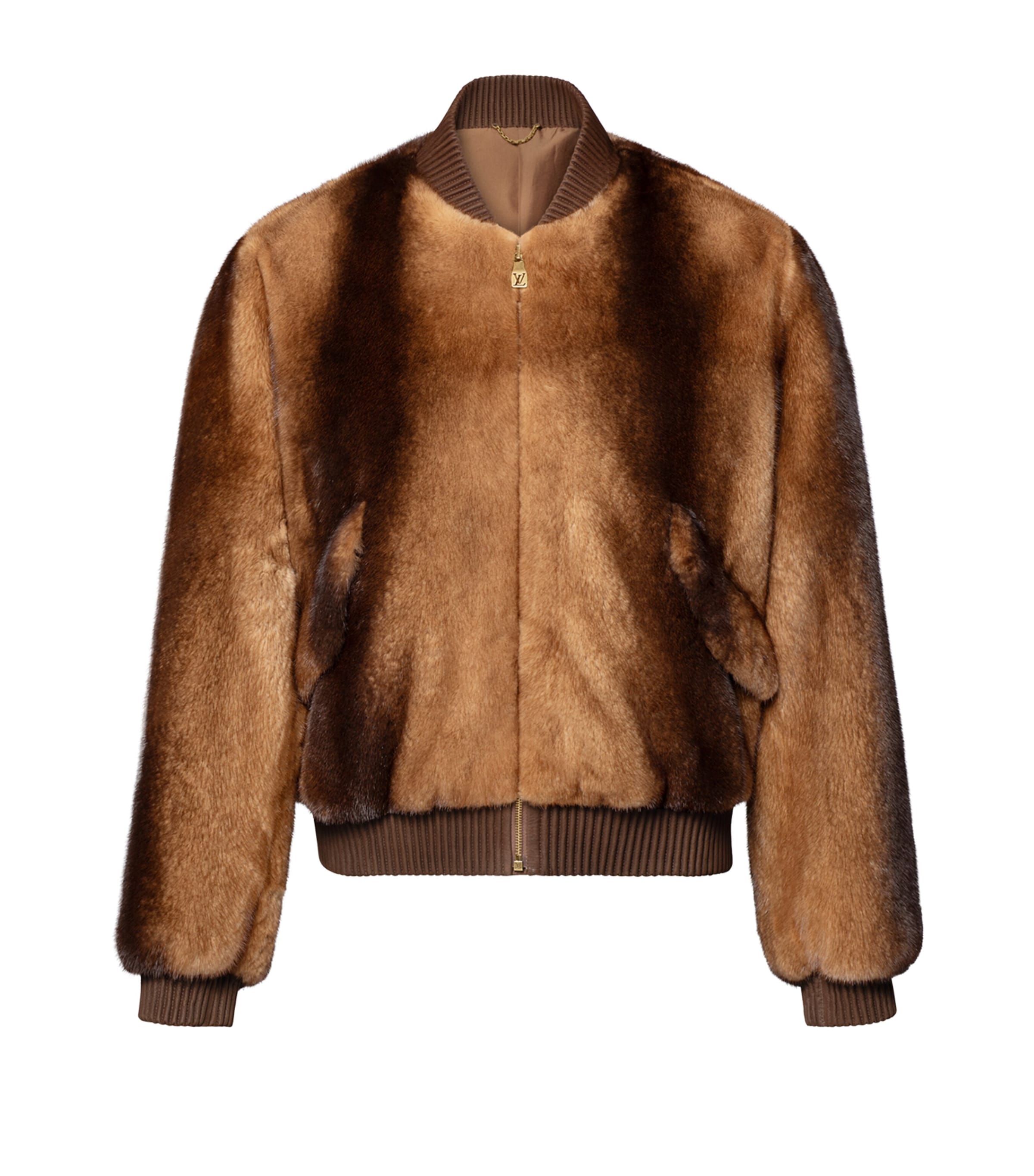 LOUIS VUITTON Mens Mink Bomber Jacket Marron