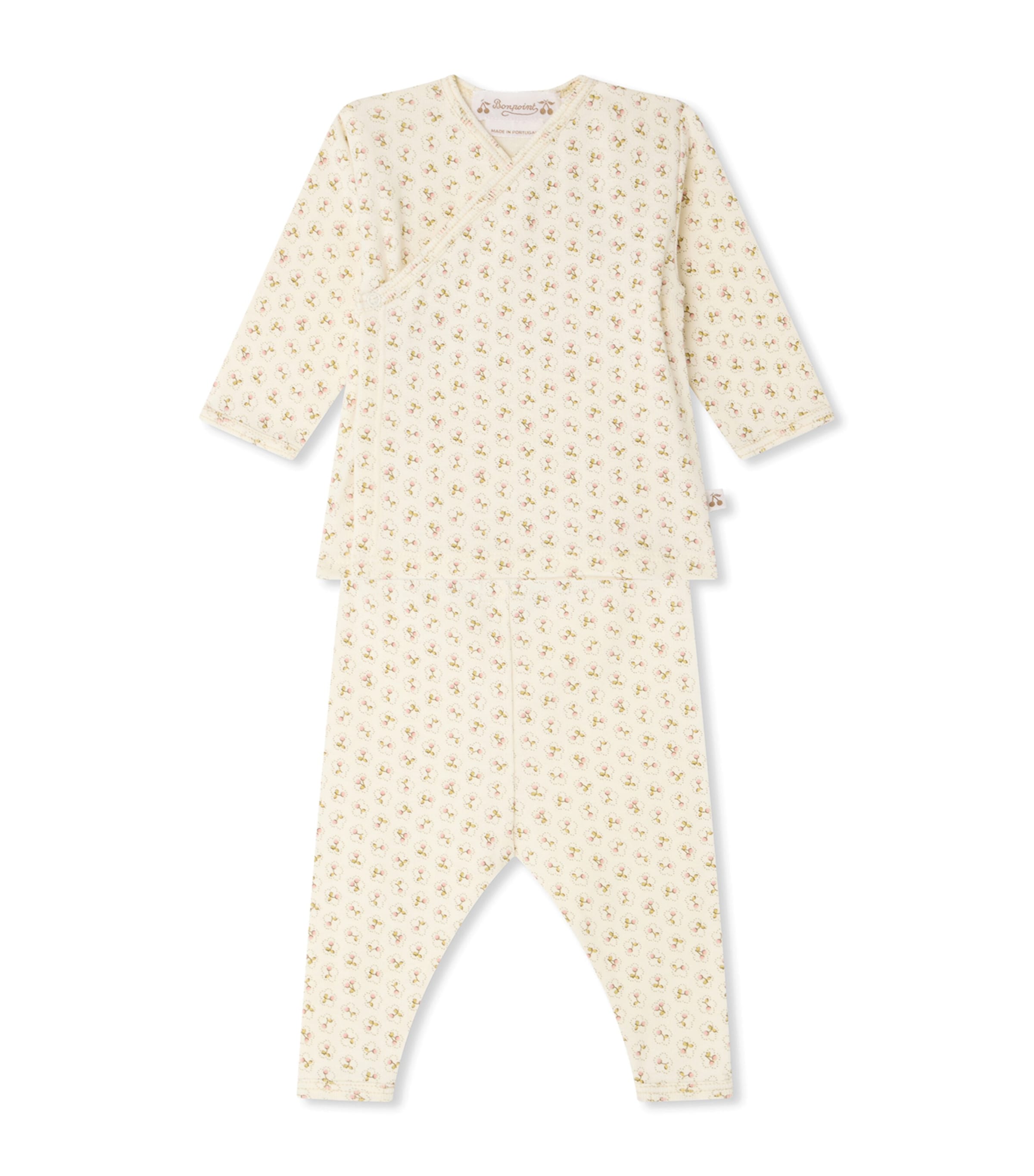 Bonpoint Cotton Floral Top and Leggings Set (1-18 Months) Imp Rose Fane