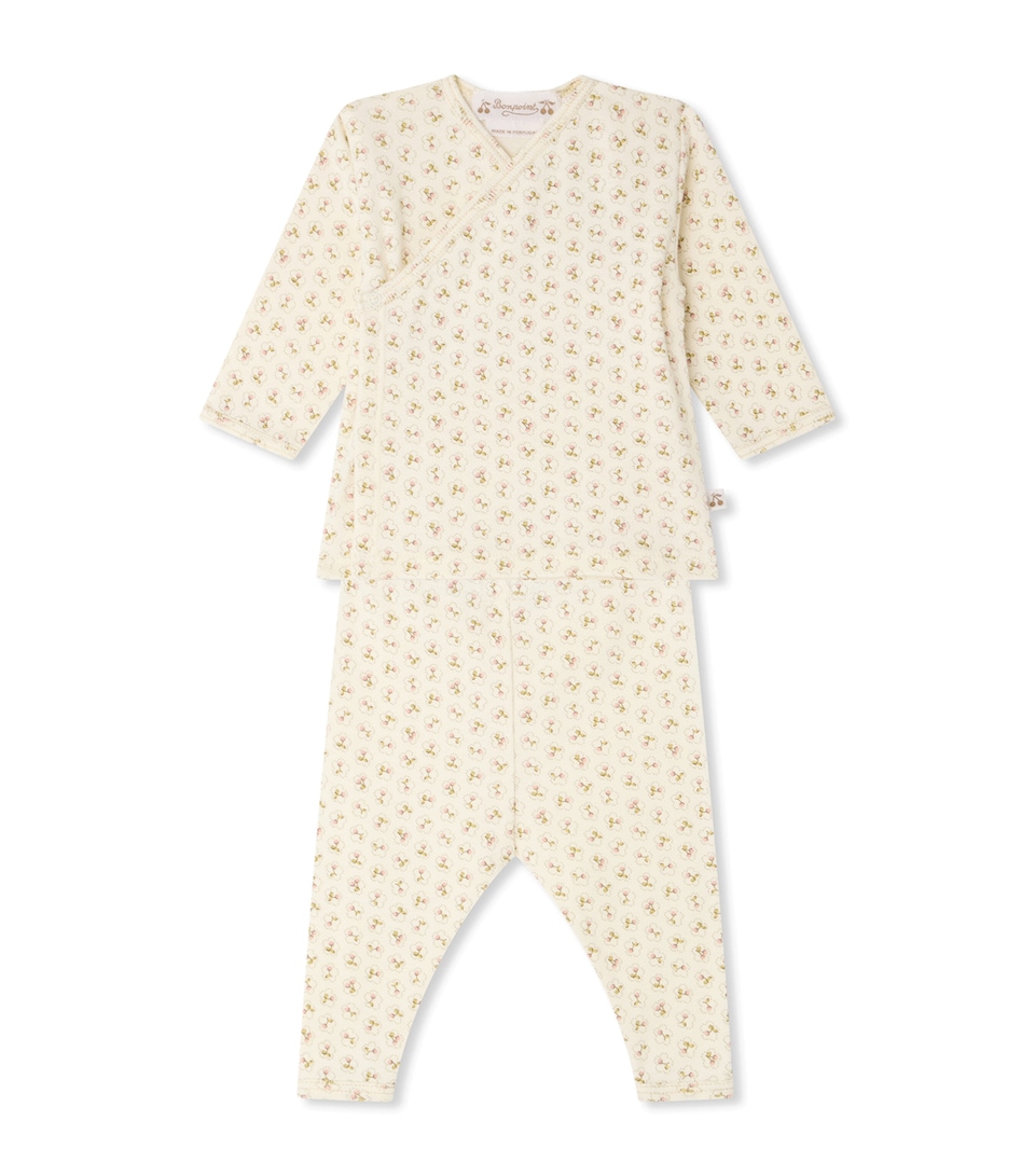 Bonpoint Cotton Floral Top and Leggings Set (1-18 Months) Imp Rose Fane