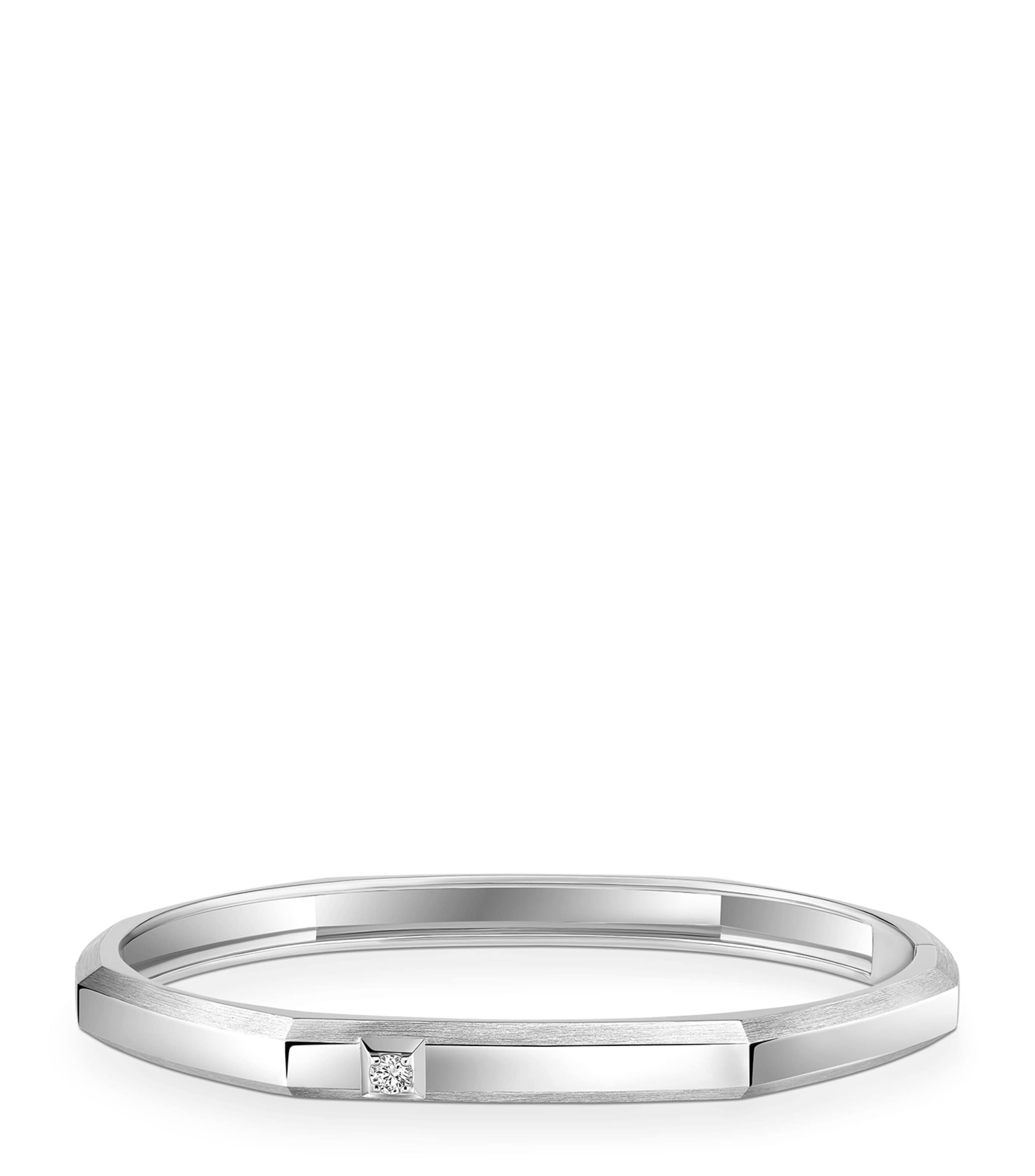 Messika Moderniste Medium White Gold and Diamond Bangle White Gold