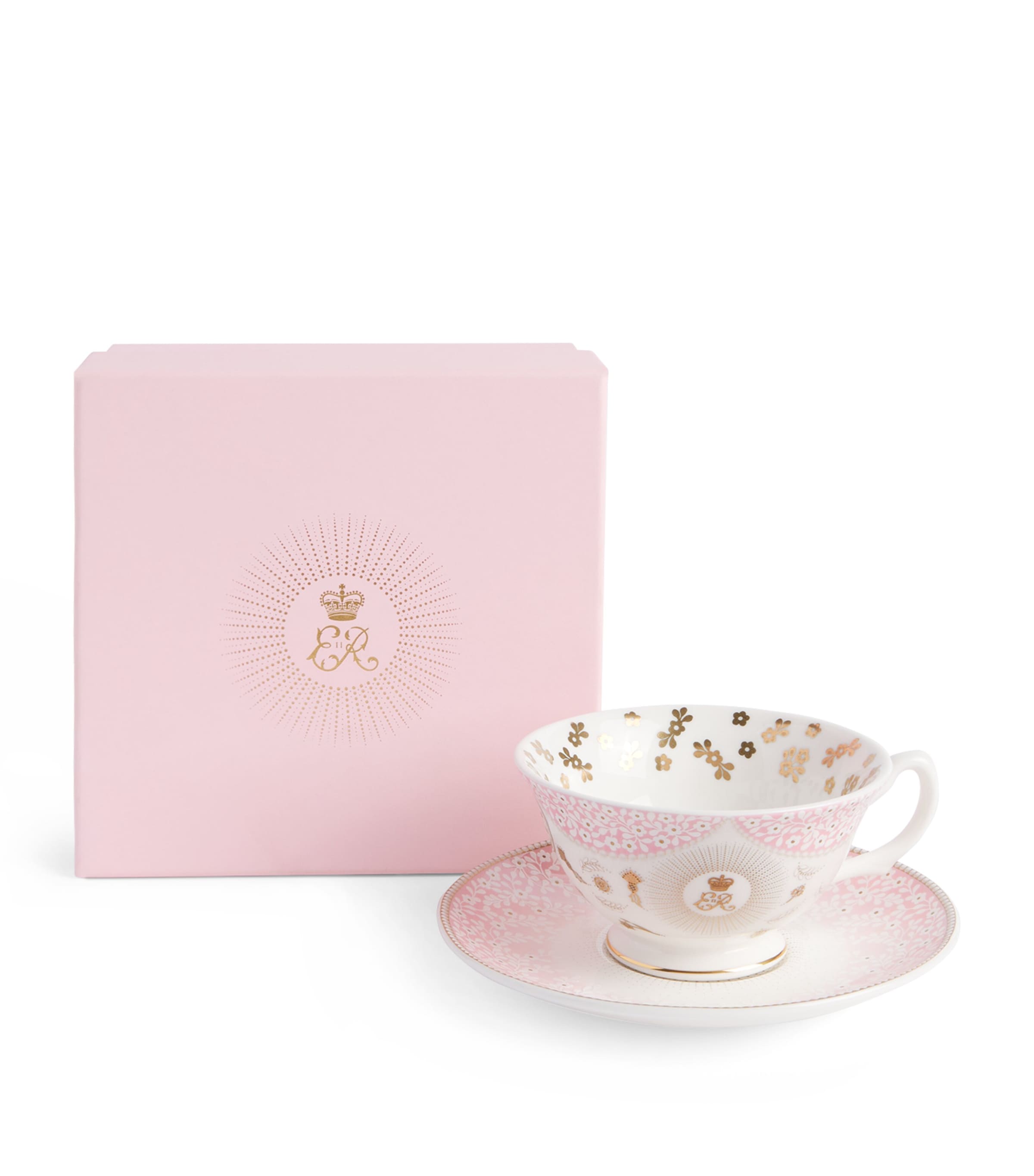 Harrods Fine Bone China Queen Elizabeth II Teacup and Saucer