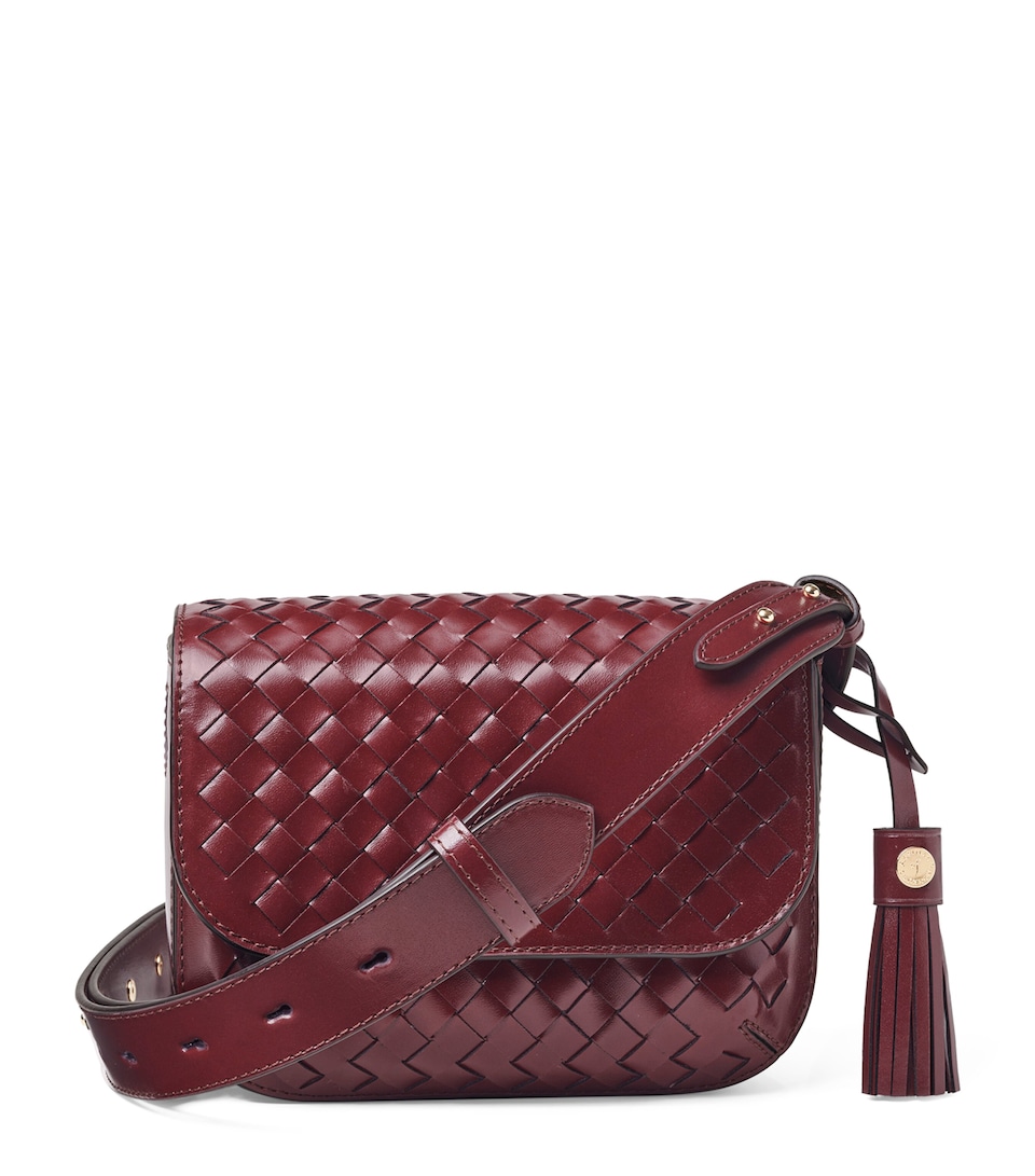 Aspinal Of London Leather Ella Cross-Body Bag Burgundy