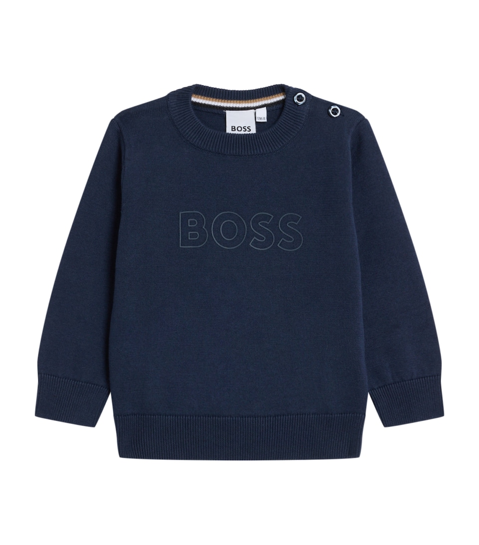 Cotton Logo Knitted Sweater (3 Months - 3 Years)