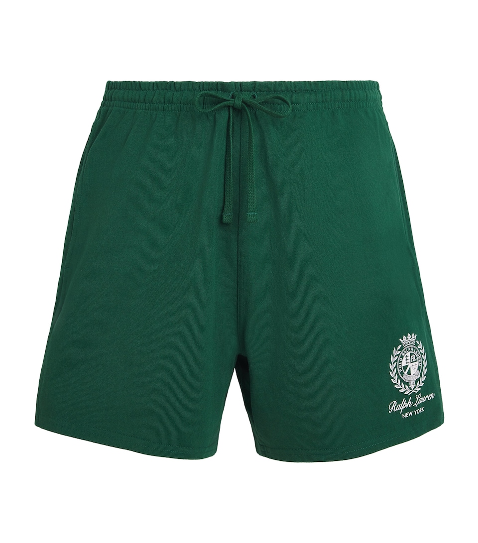 Cotton Drawstring Logo Shorts