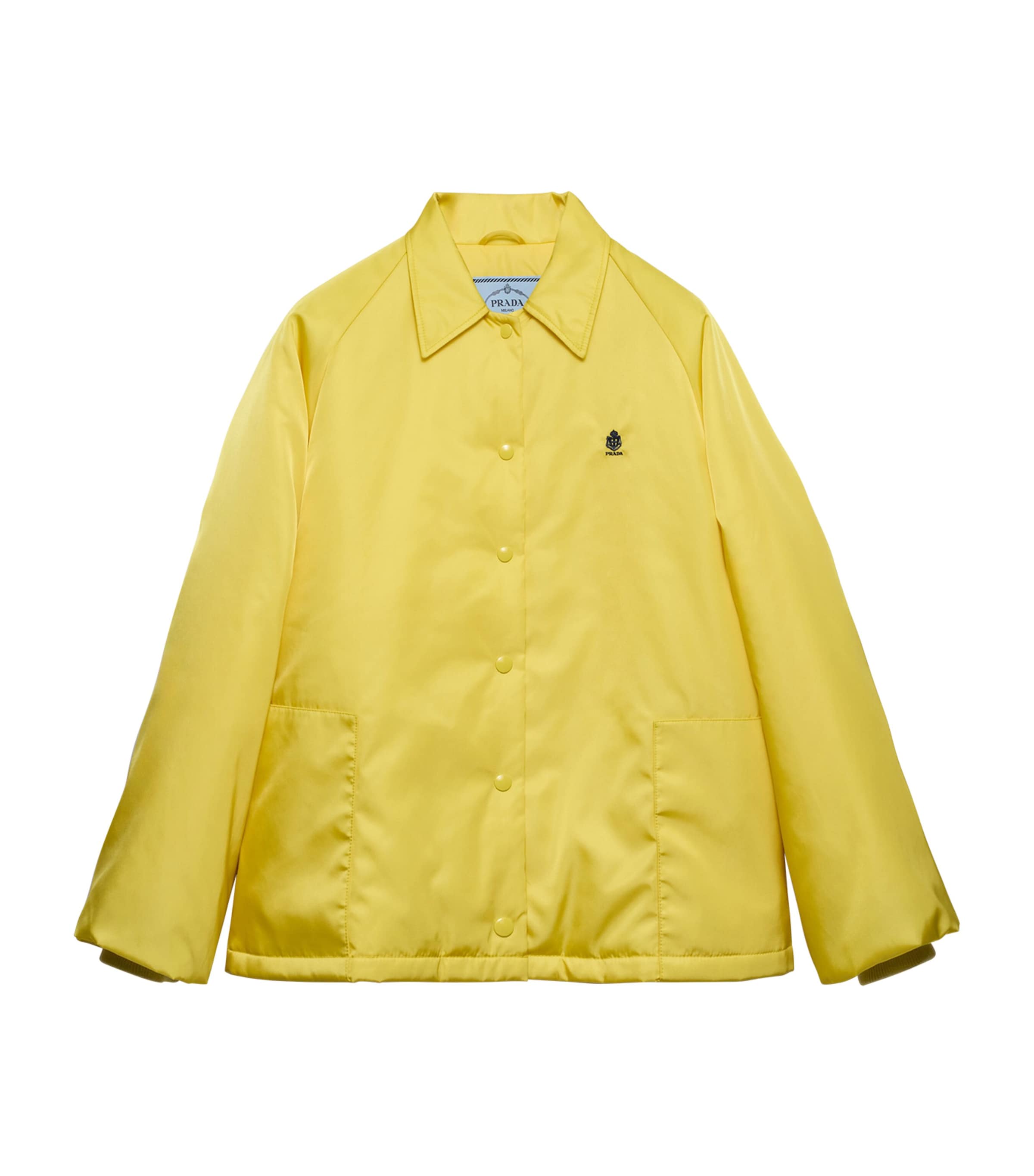 Prada Womens Re-Nylon Blouson Jacket Yellow