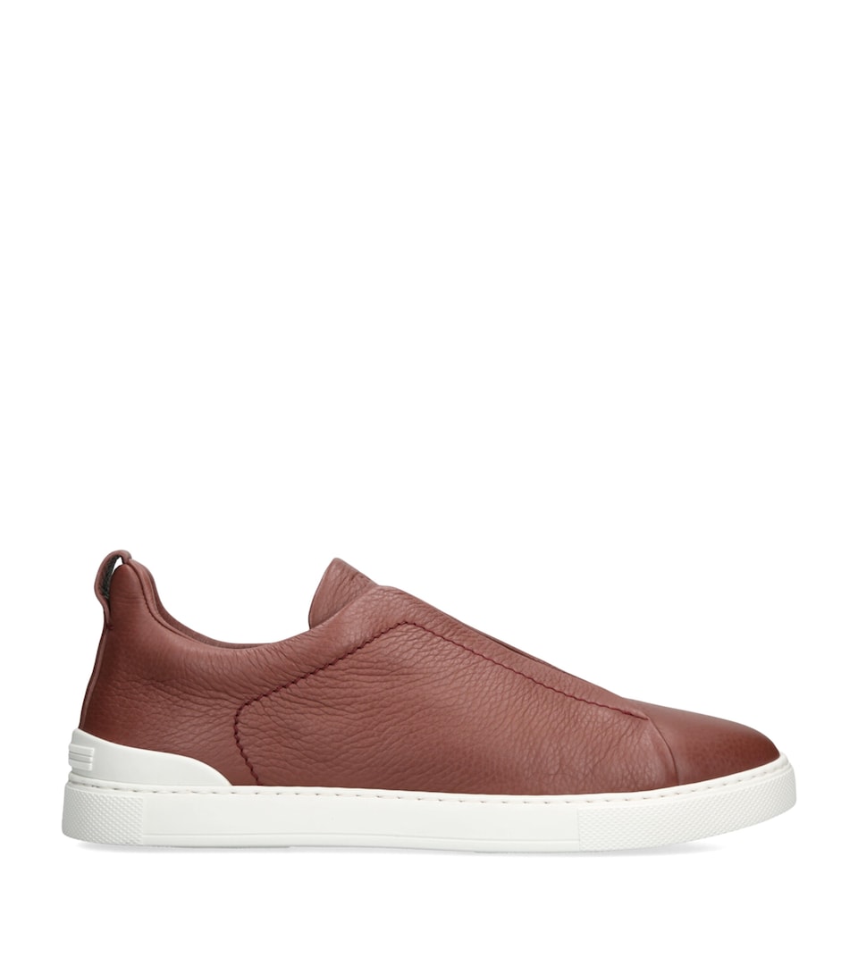 Leather Triple Stitch Sneakers