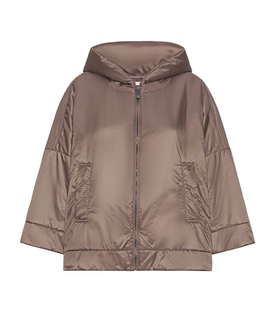 Max Mara Womens The Cube Hooded Jacket Brown