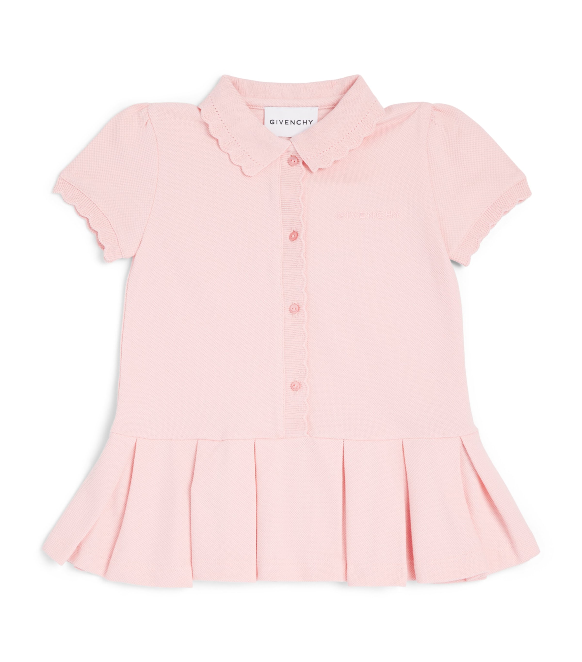 Givenchy Kids Cotton Ruffle Logo Dress (12-36 Months)