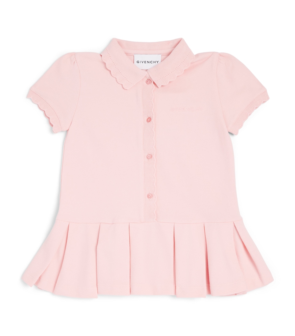 Givenchy Kids Cotton Ruffle Logo Dress (12-36 Months)