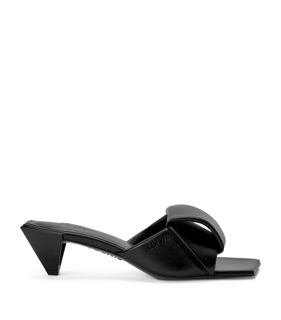 LOEWE Leather Origami Sandals 45 Black