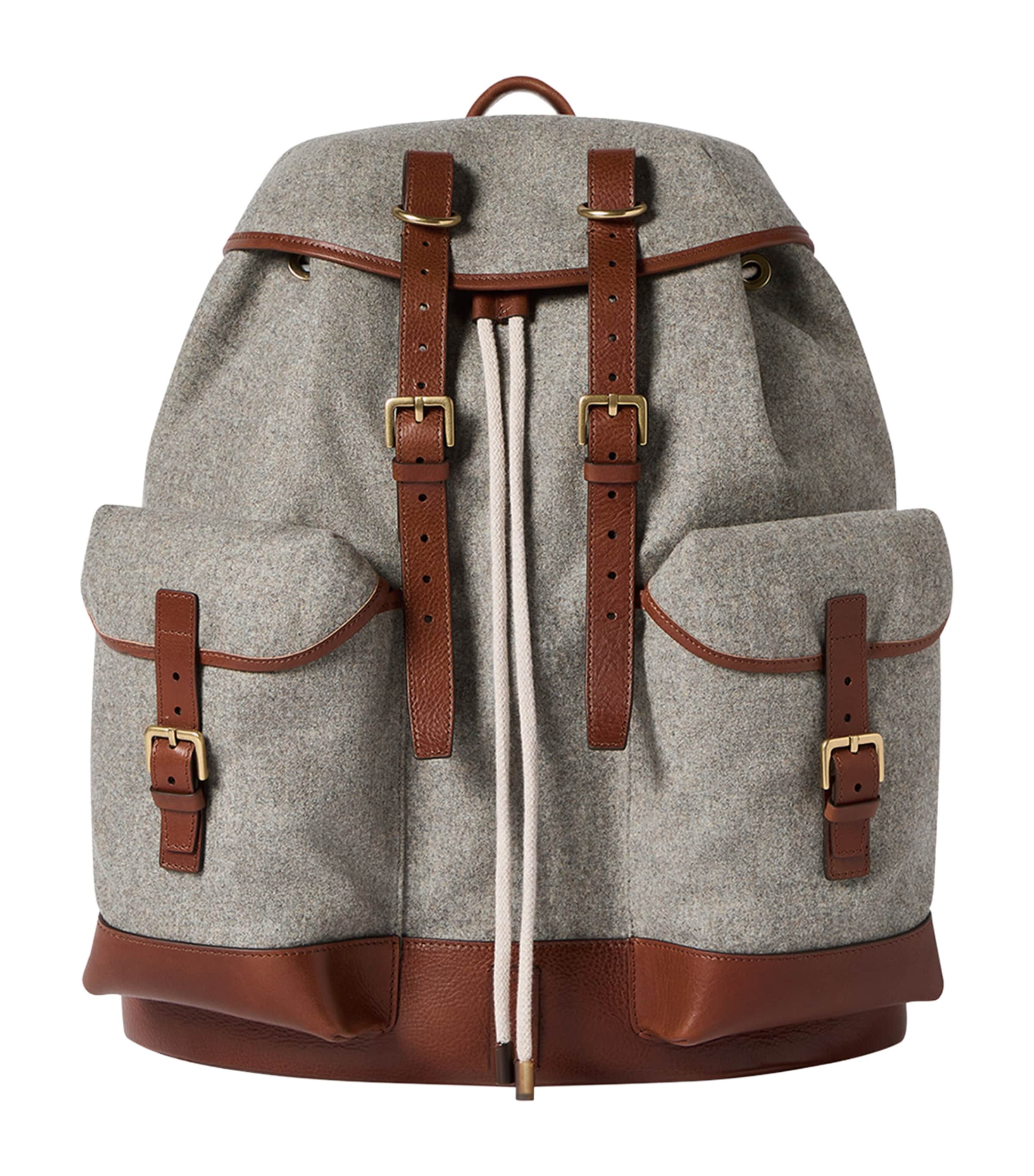 Brunello Cucinelli Virgin Wool-Alpaca-Cashmere Backpack