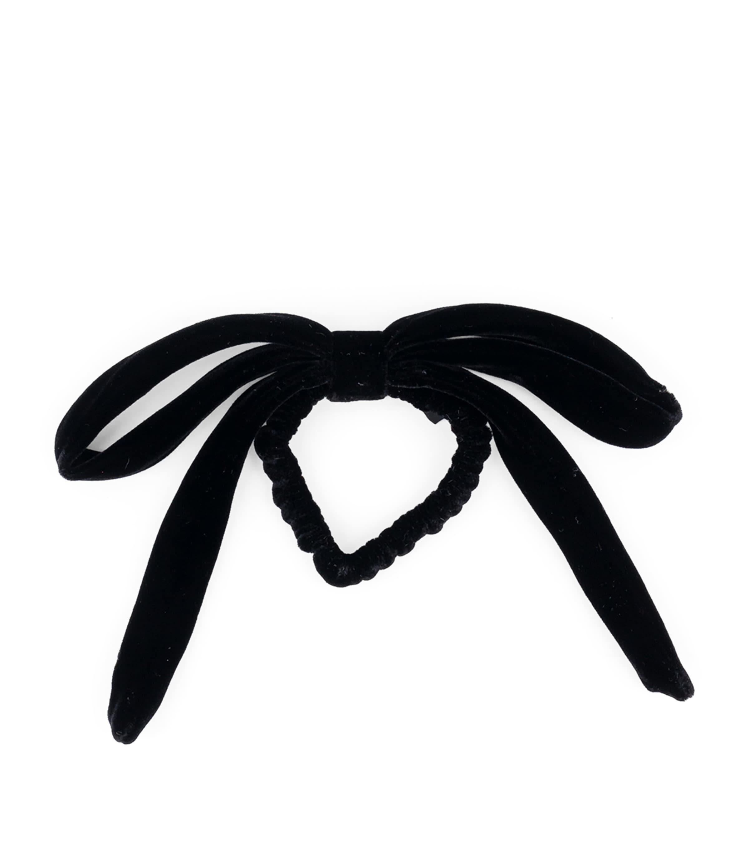Alexandre de Paris Velvet Timeless Lucie Bow Hairband N Noir