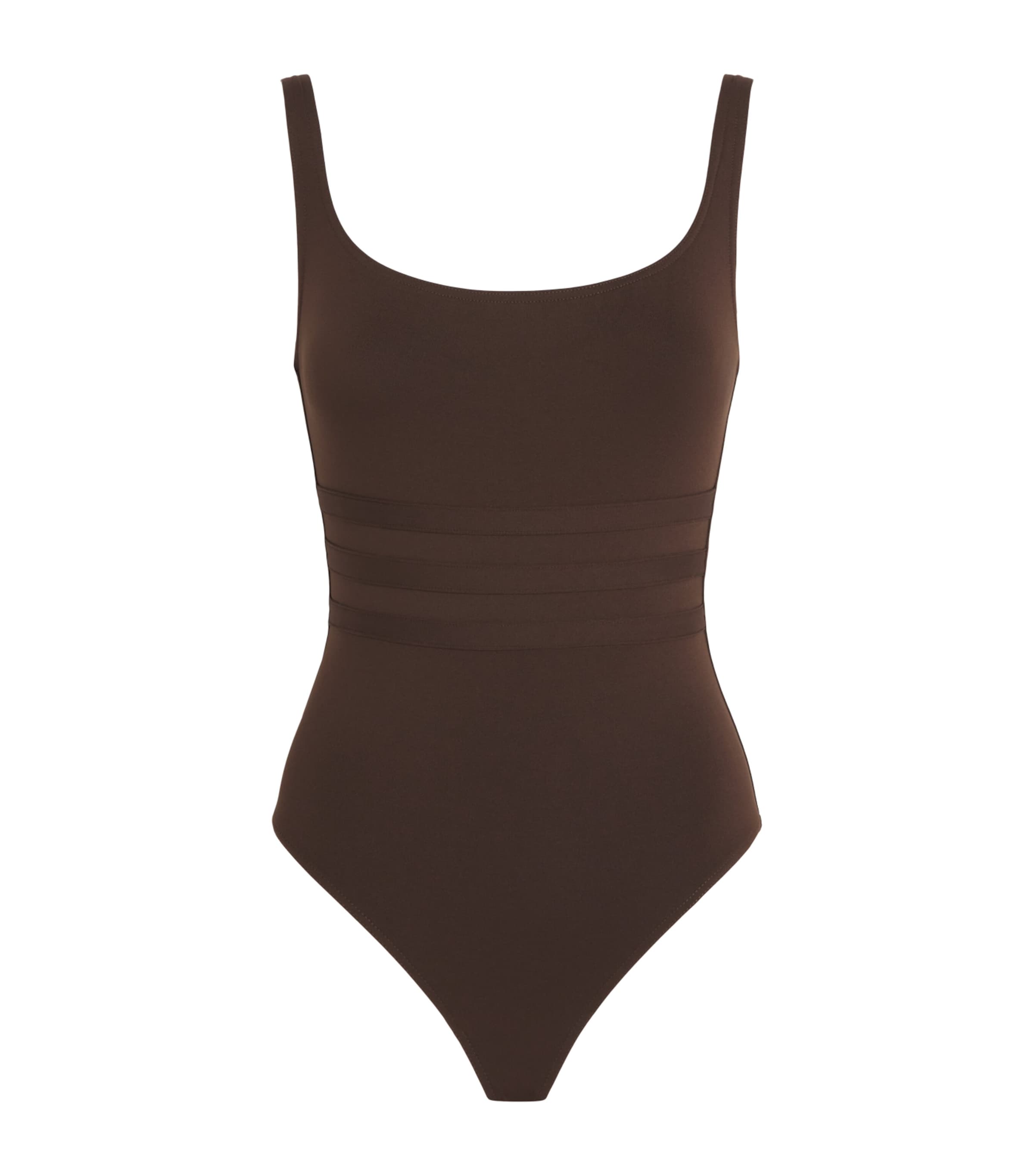 Eres Womens Scoop-Back Asia Swimsuit Chocolat Noir