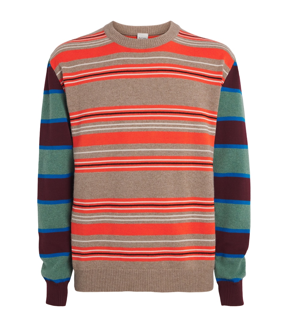 Paul Smith Mens Wool-Cotton Stripe Sweater