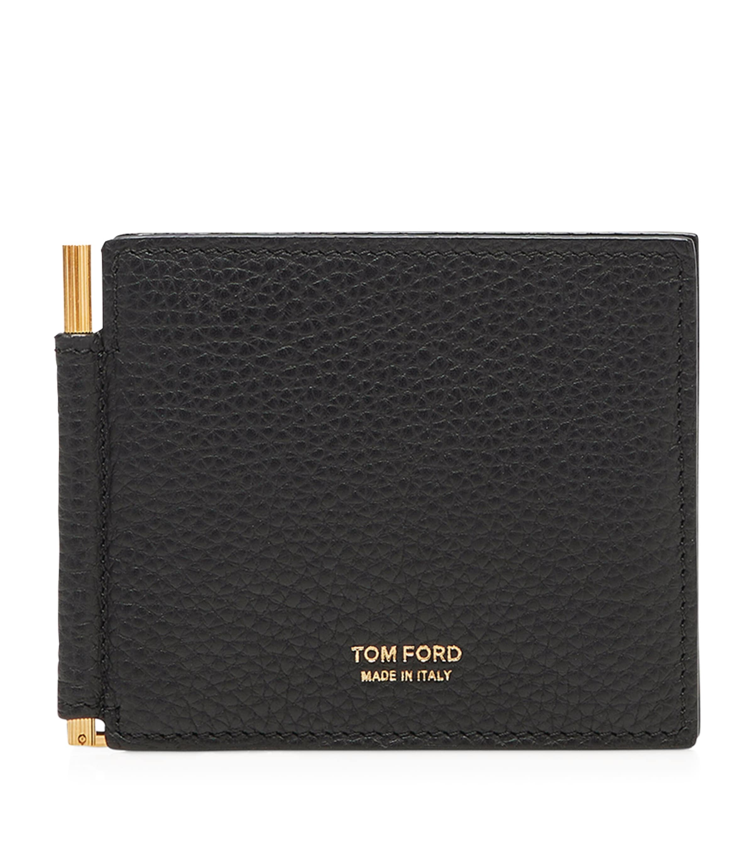 TOM FORD Leather T-Line Classic Bifold Wallet | Harrods US