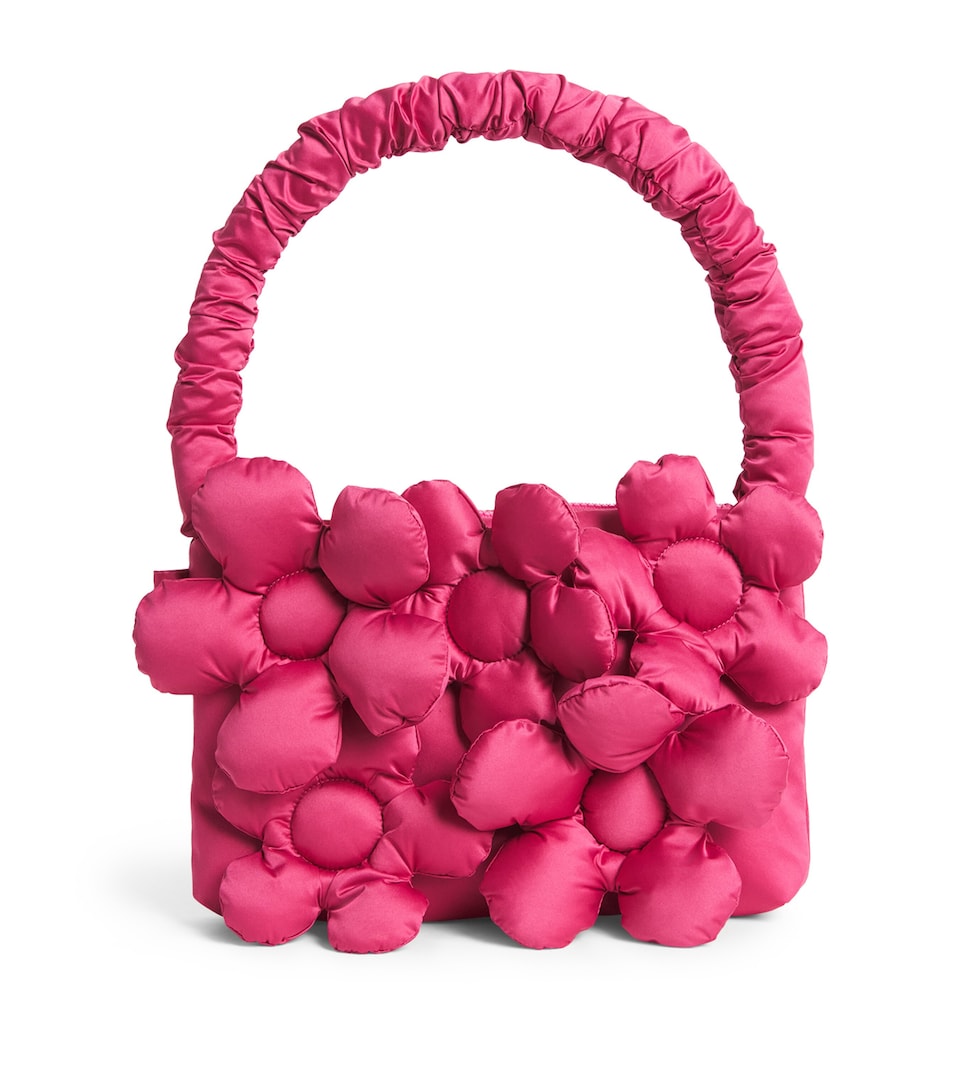 Monnalisa Quilted Flower Bag Rose Violet
