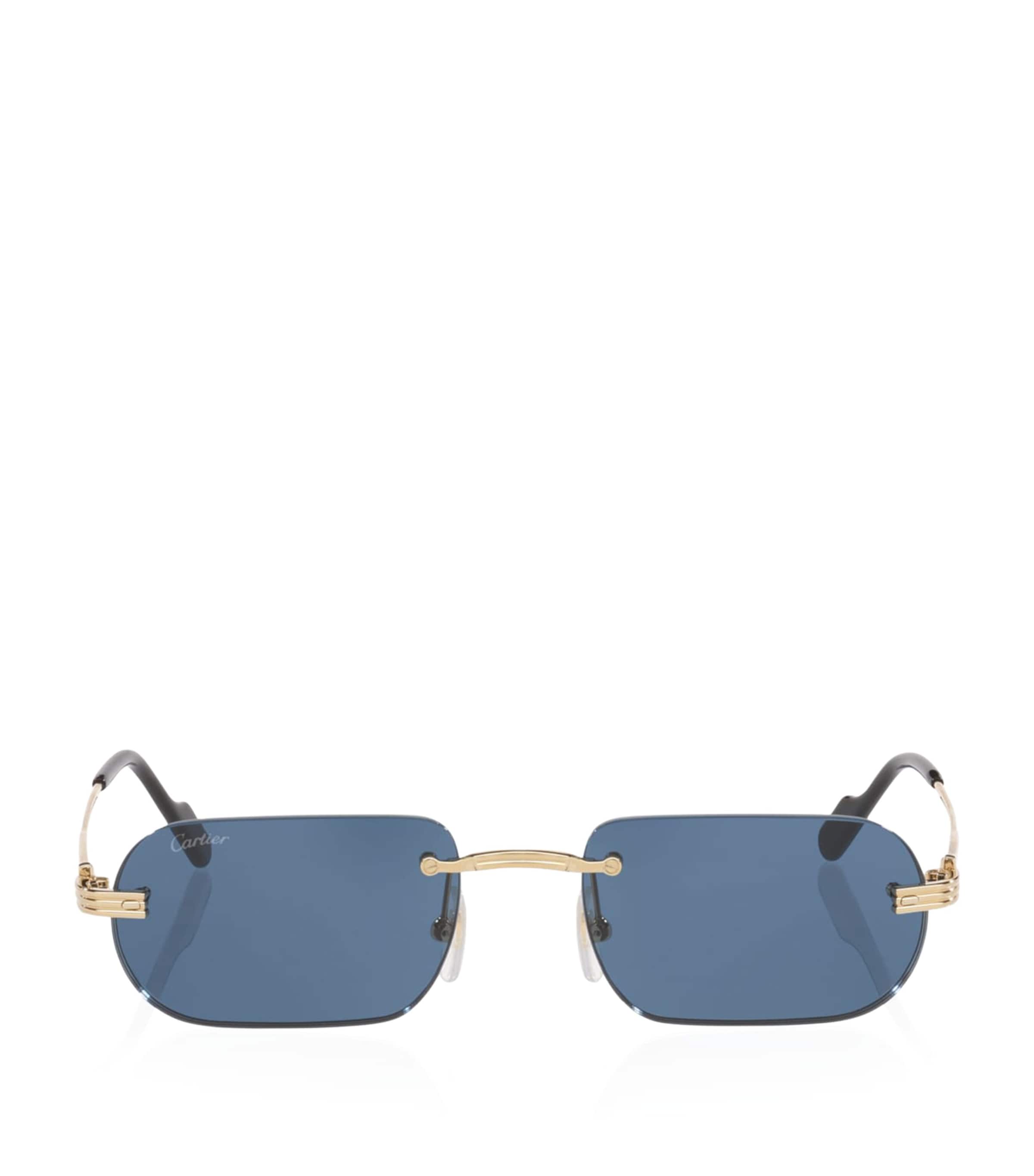 Cartier Première de Cartier Rectangle Sunglasses Gold