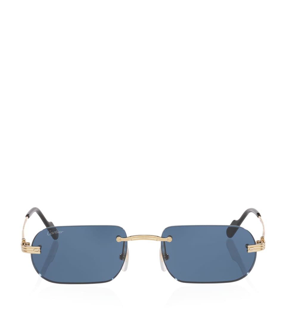 Cartier Première de Cartier Rectangle Sunglasses Gold