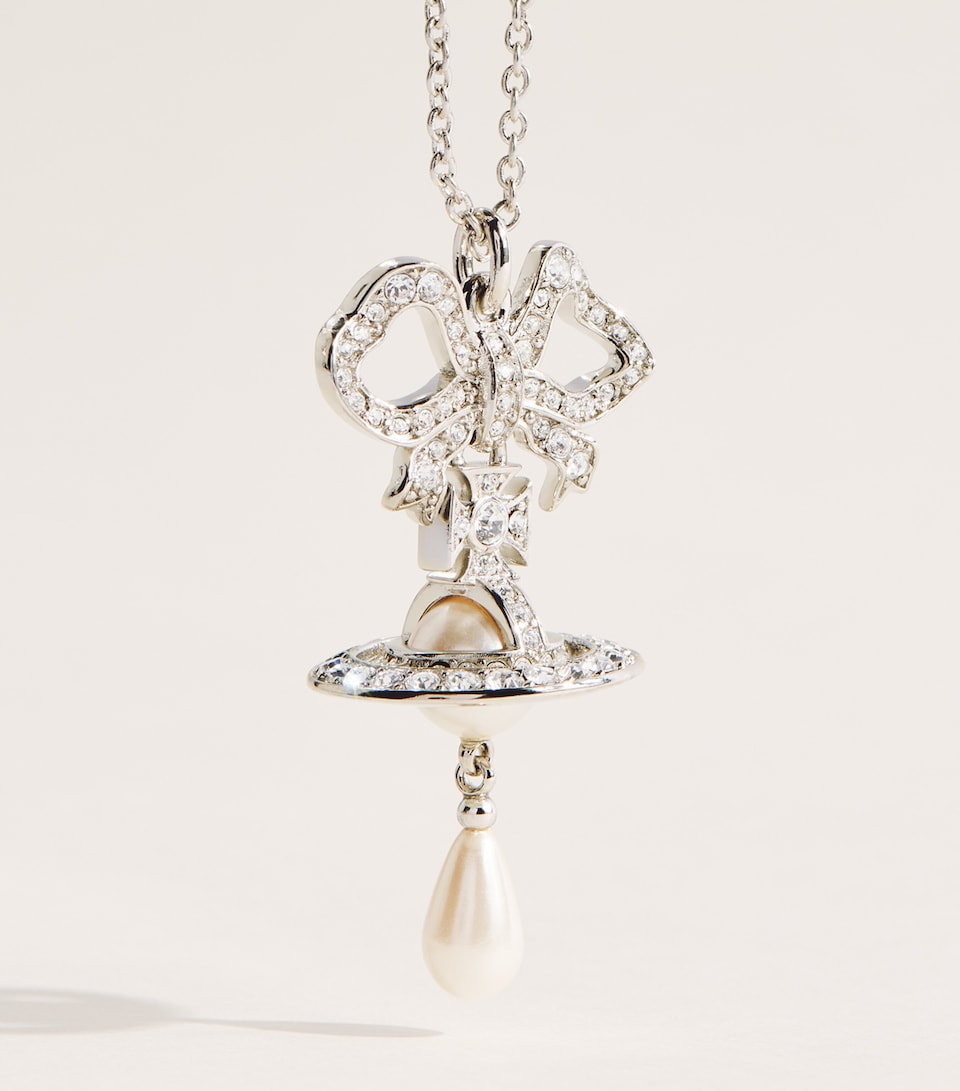 Vivienne Westwood Crystal and Faux Pearl Rigoberta Necklace Crystal