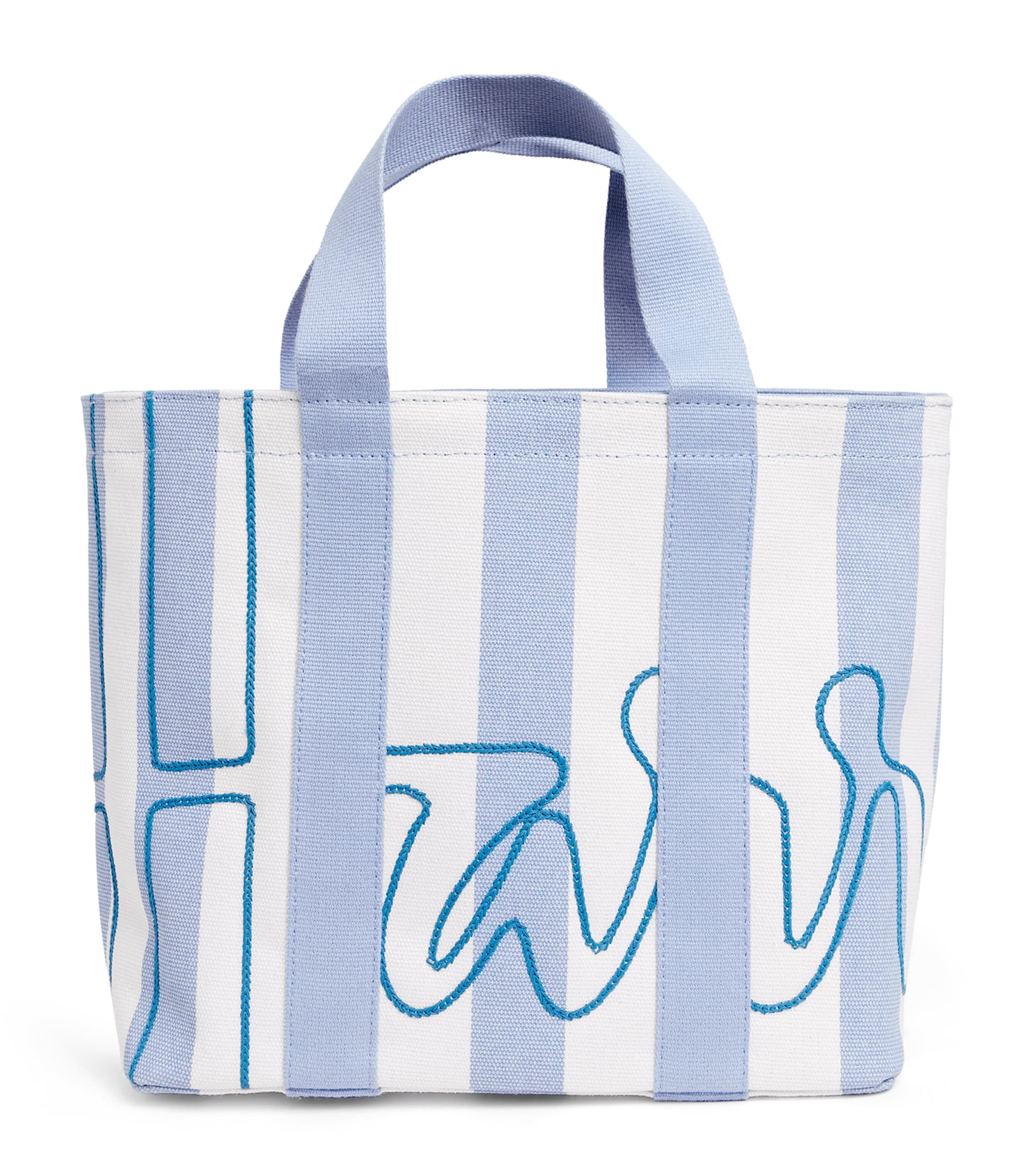 Mini Cotton Stripe Logo Tote Bag