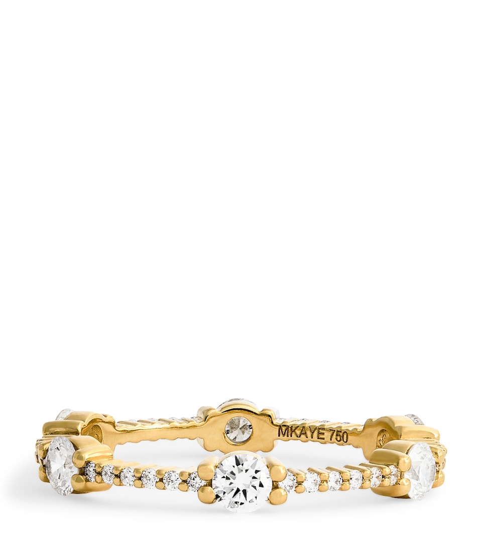 Yellow Gold and Diamond Sadie Alternating Eternity Band