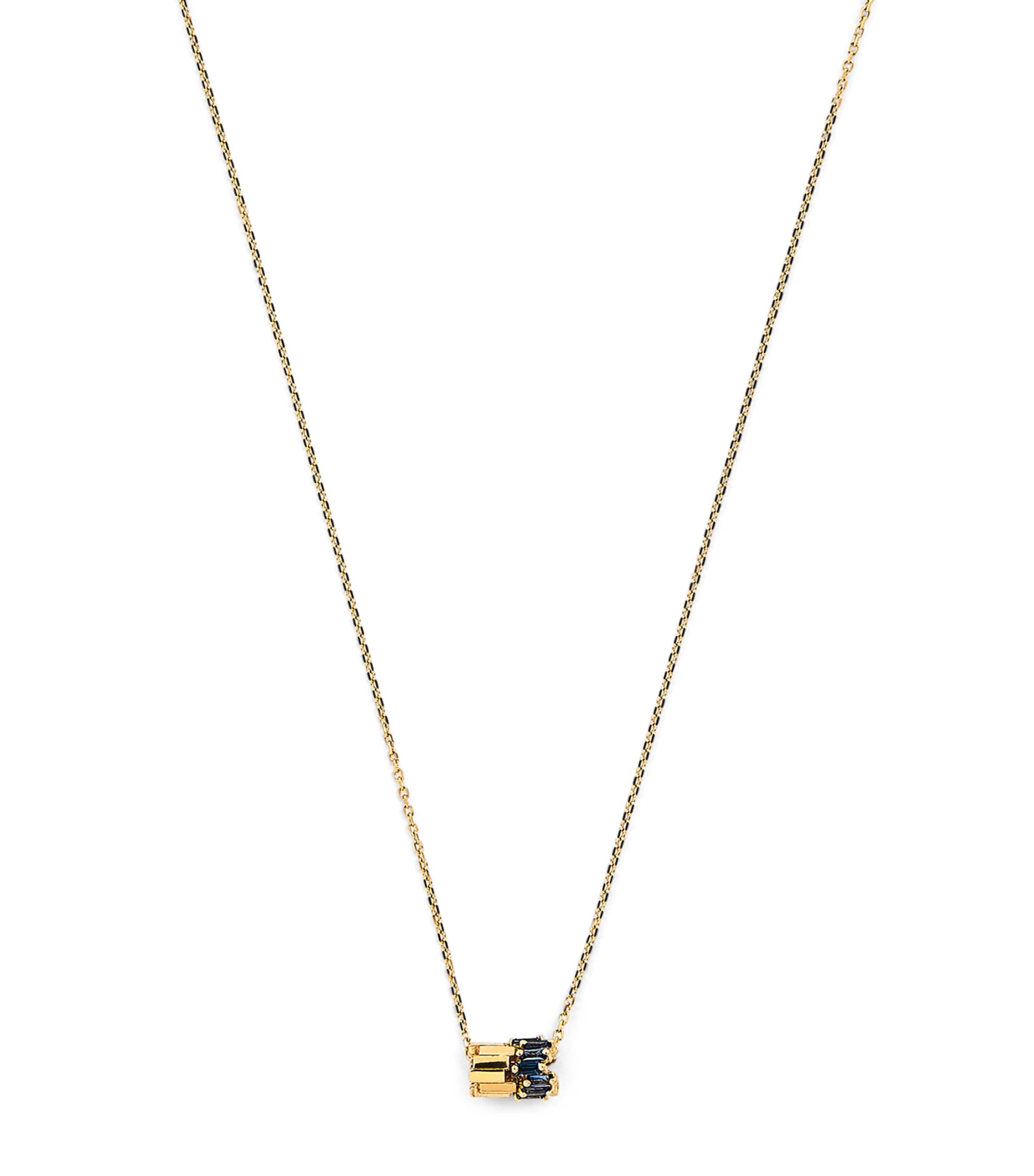 Yellow Gold and Sapphire Infinite Pendant Necklace