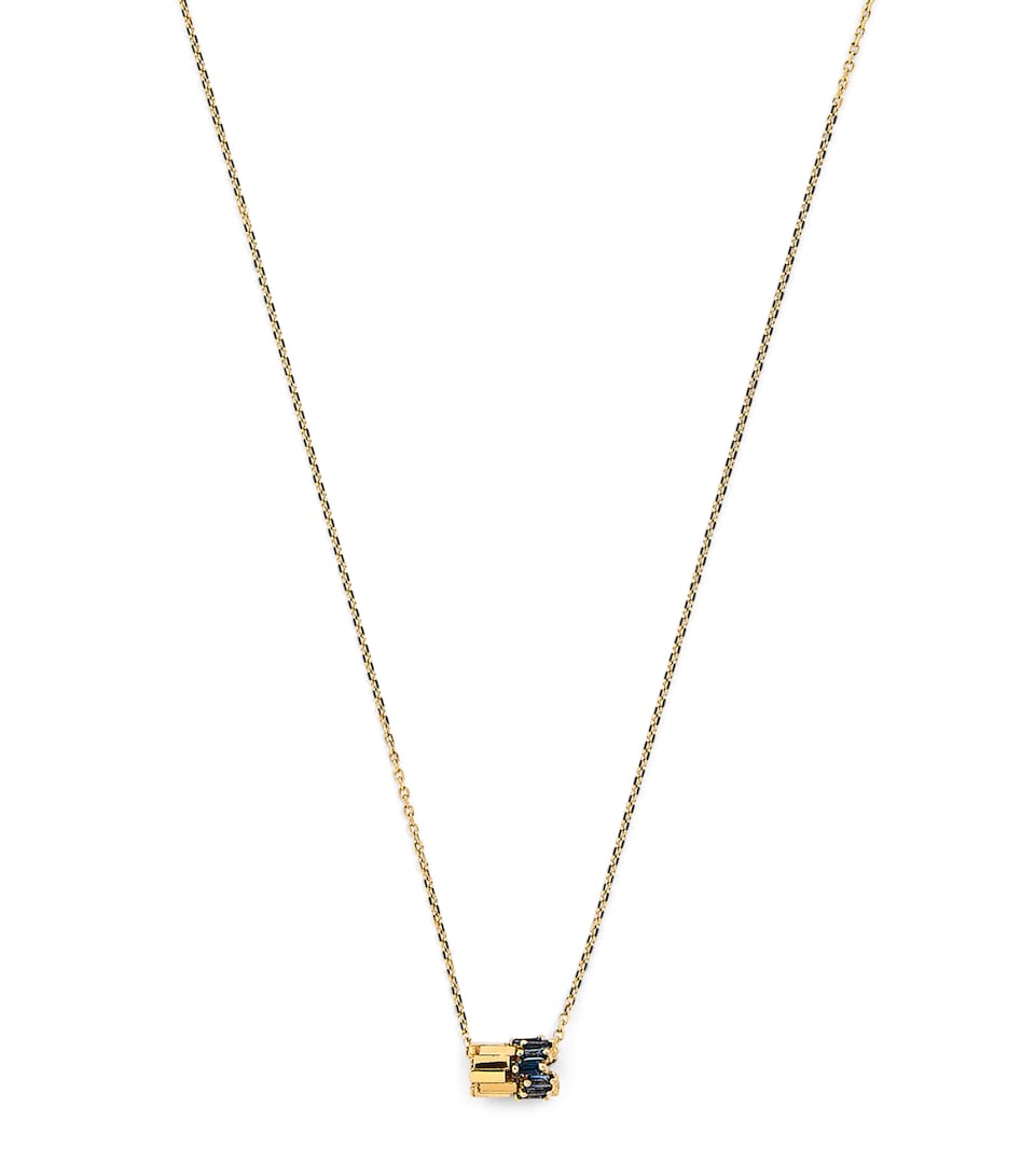 Yellow Gold and Sapphire Infinite Pendant Necklace