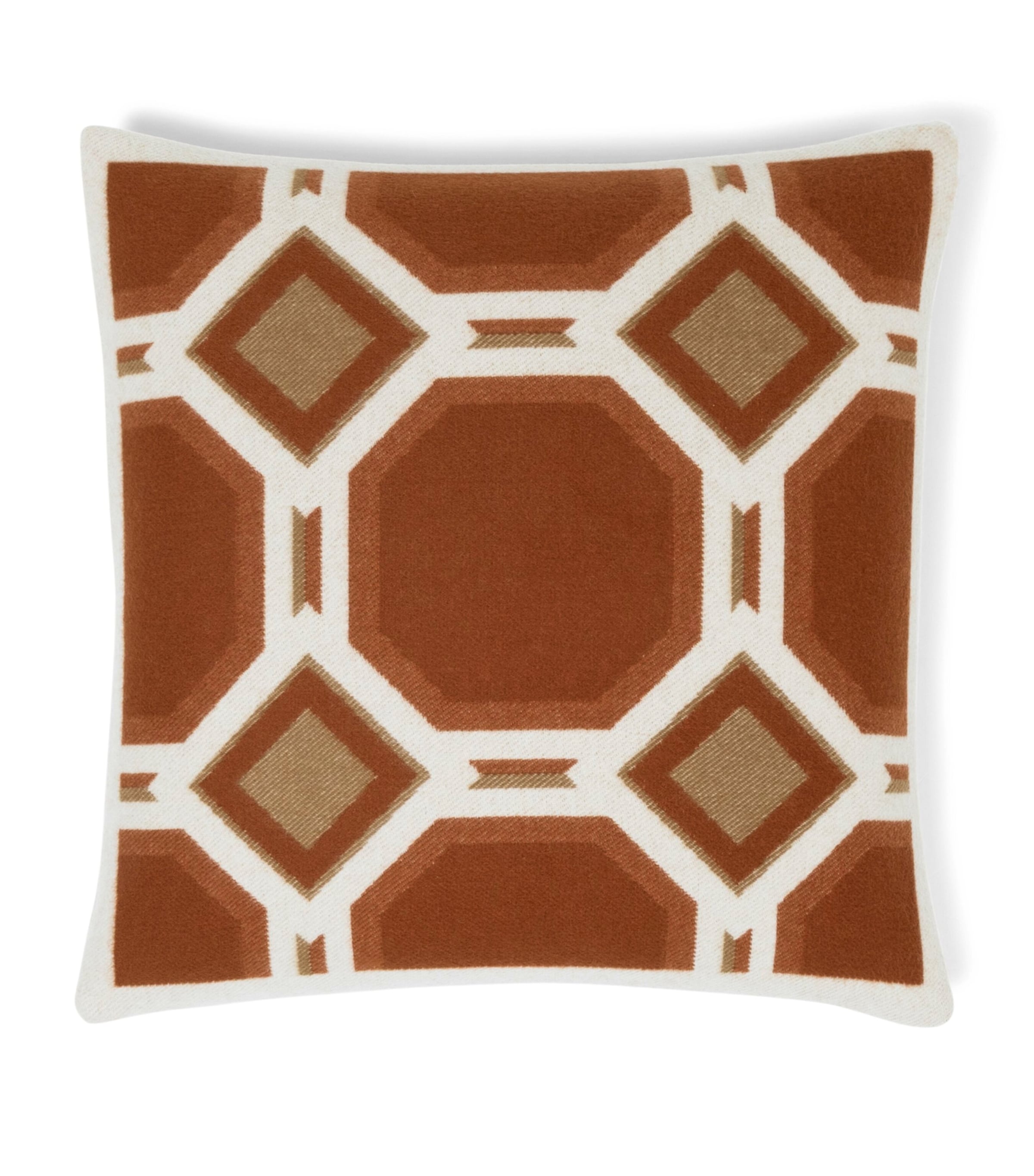 Frette Wool-Cashmere Deco 005 Cushion (50cm x 50cm) Rust/tan