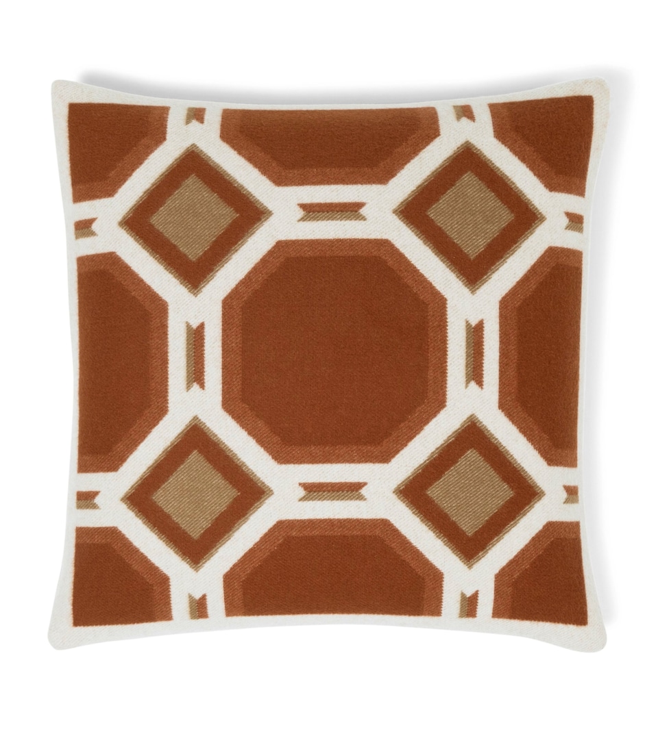 Frette Wool-Cashmere Deco 005 Cushion (50cm x 50cm) Rust/tan
