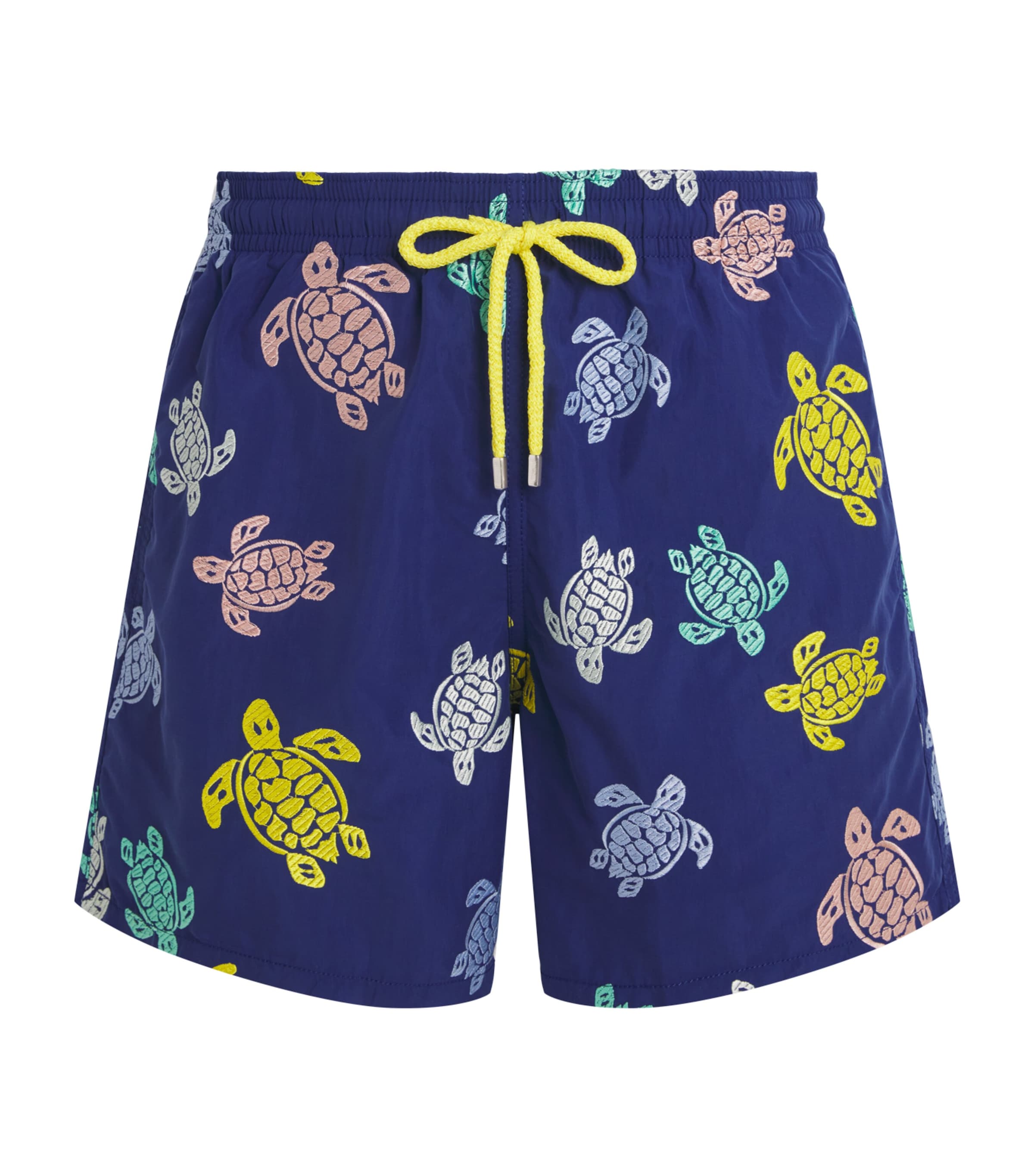 Vilebrequin Mens Embroidered Turtle Mistral Swim Shorts Encre