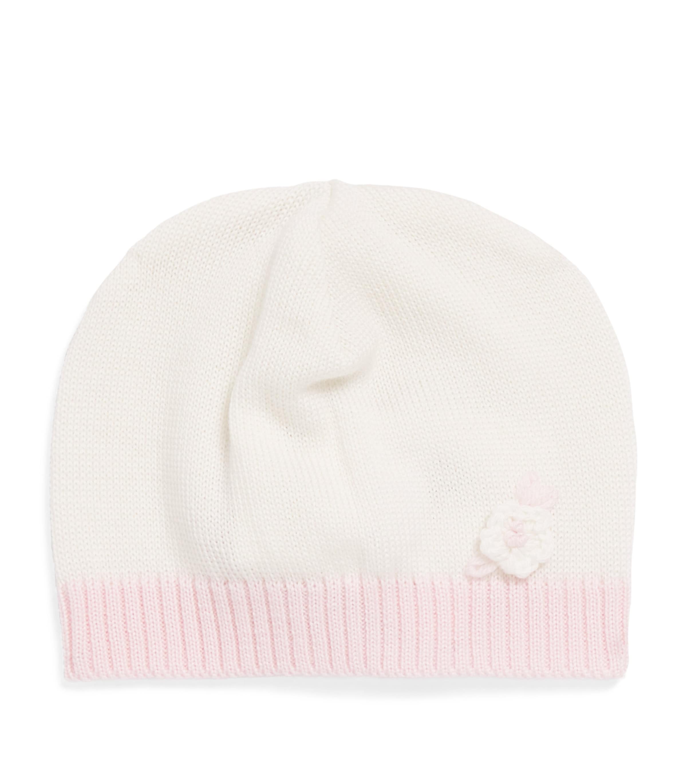 Wool Floral-Appliqué Hat