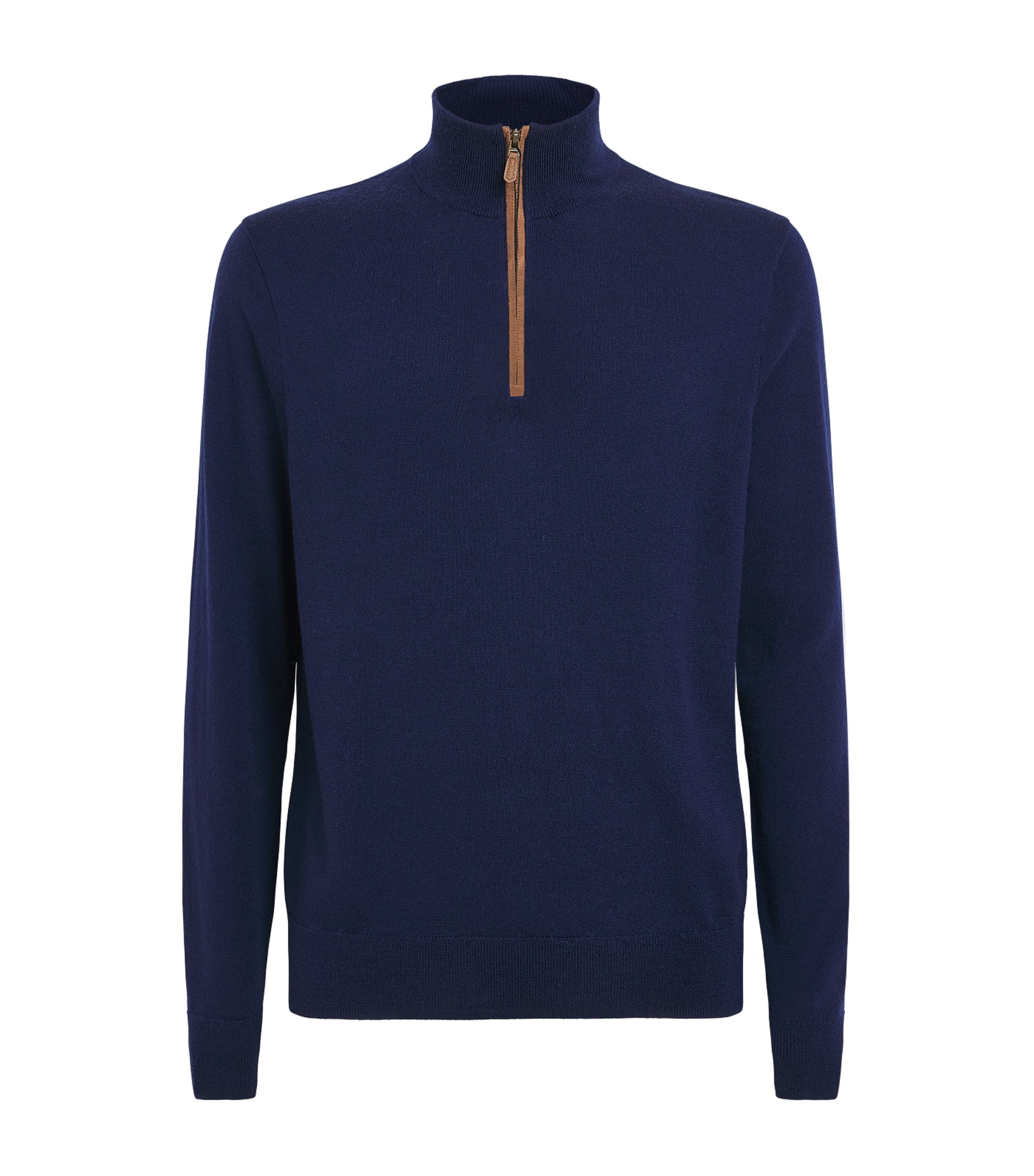 RLX Ralph Lauren Mens Wool Quarter-Zip Sweater Refined Navy