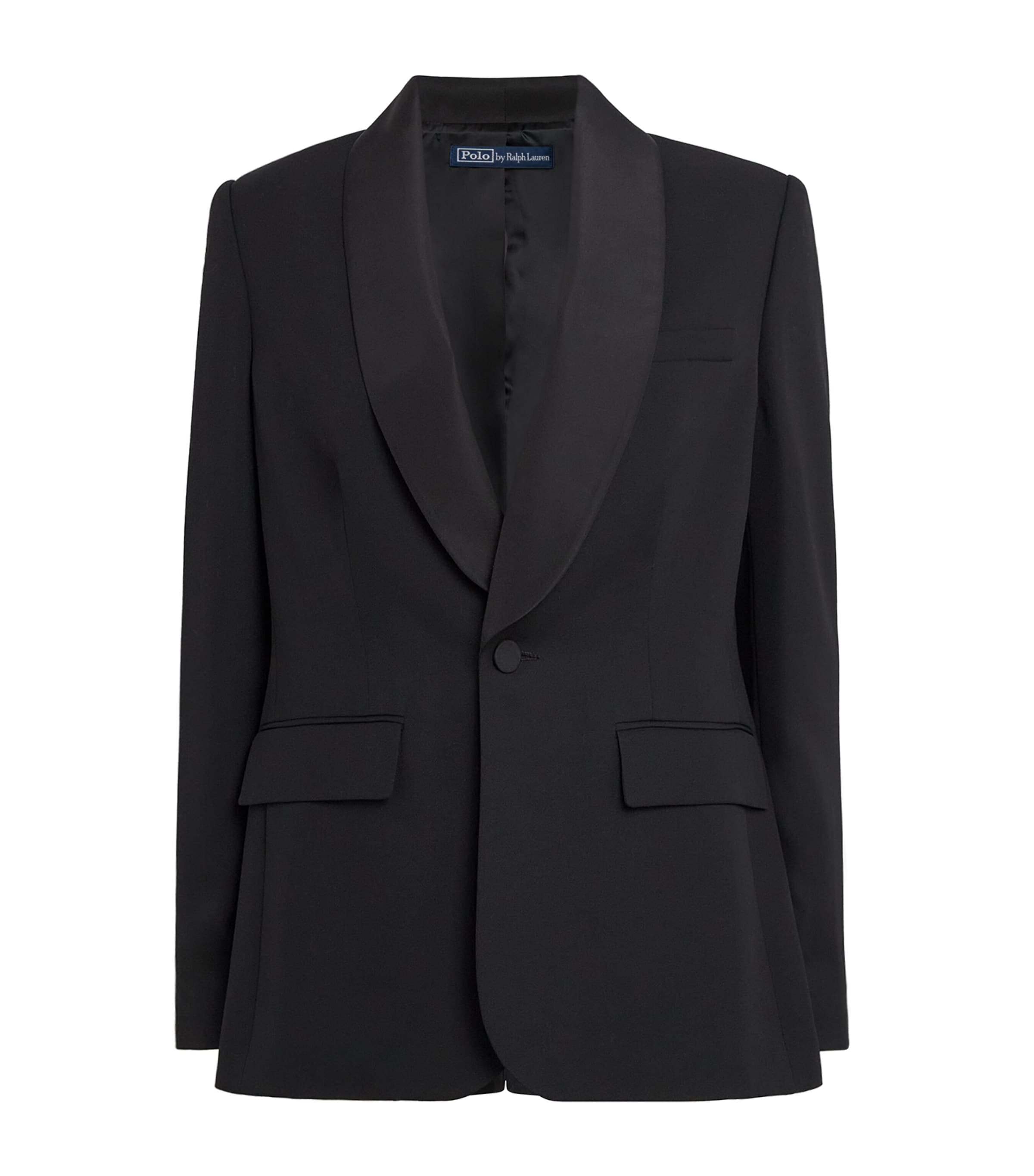 Polo Ralph Lauren Womens Wool Single-Breasted Blazer Polo Black