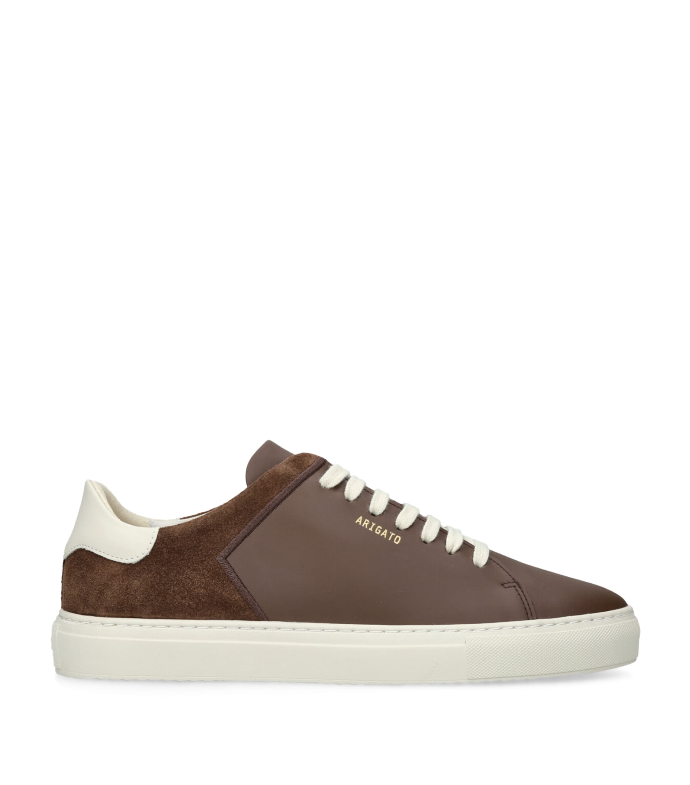 Axel Arigato Leather-Suede Clean 90 Split Sneakers Brown