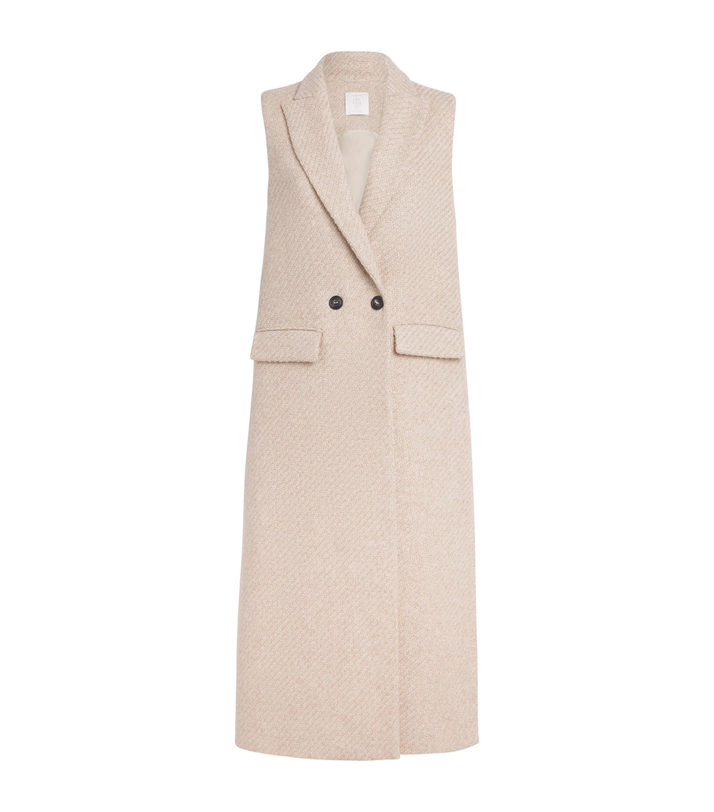 Sleeveless Woven Coat