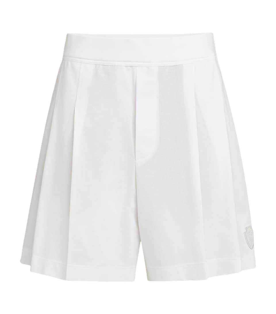 Brunello Cucinelli Womens Cotton-Blend Piqué Bermuda Shorts White