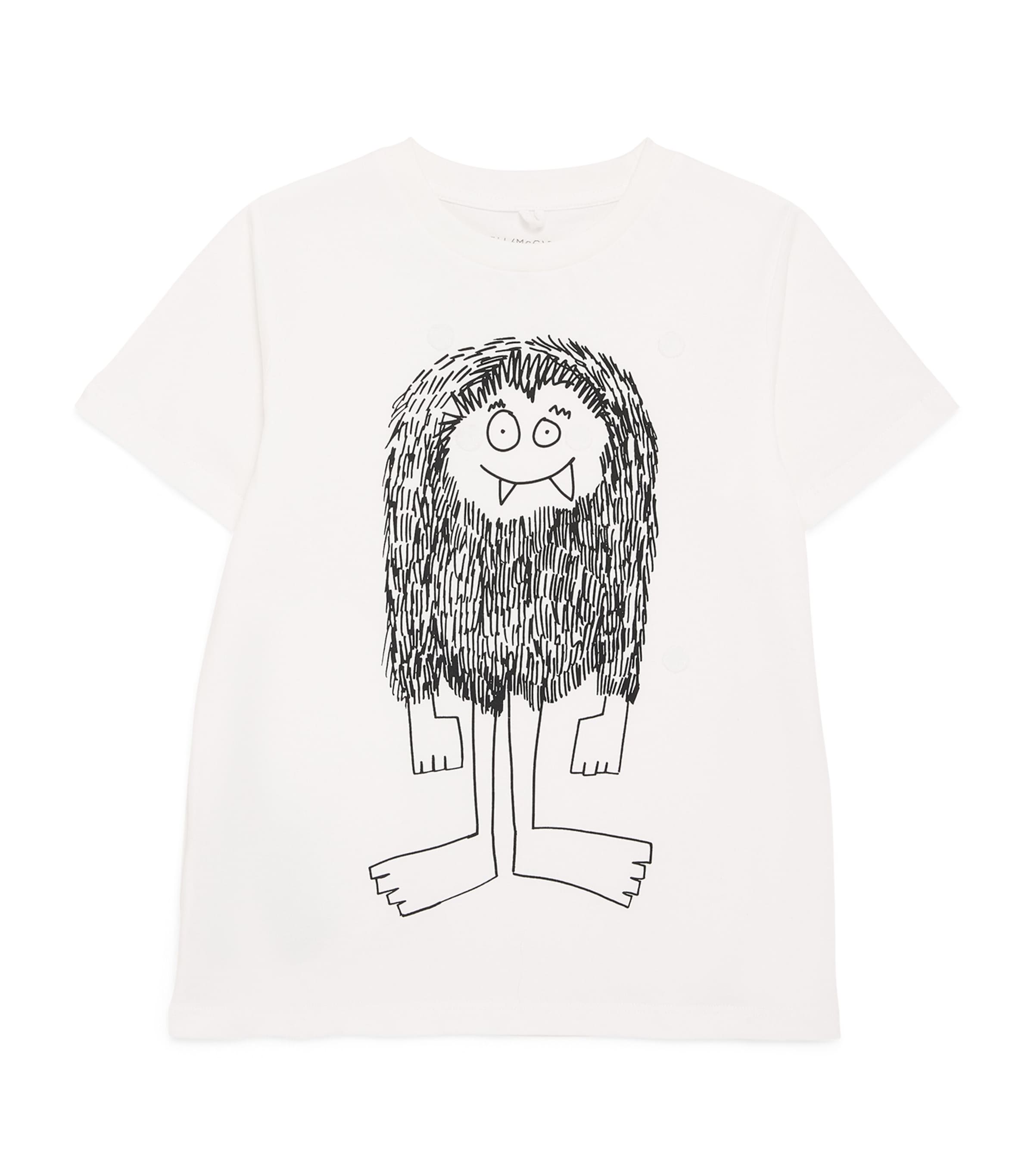 Stella McCartney Kids Cotton Monster T-Shirt (3-14 Years) White