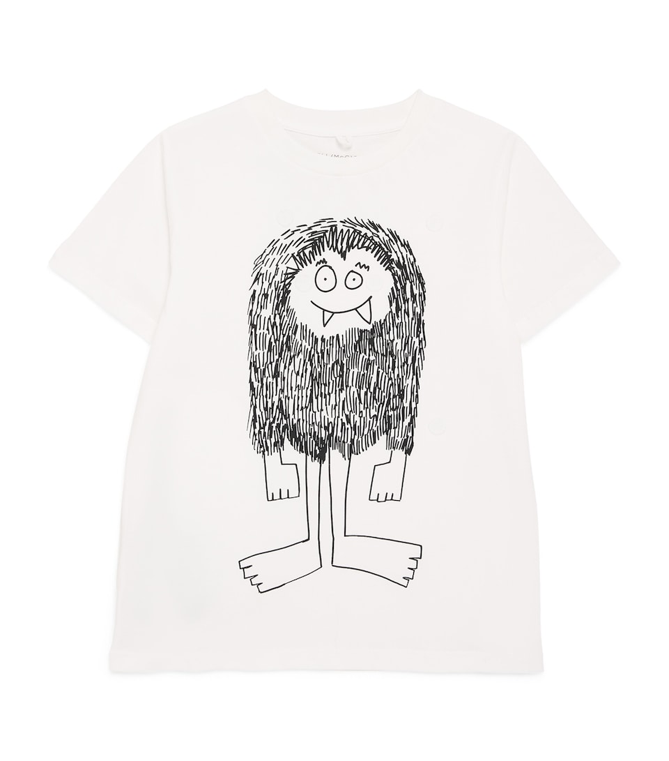 Stella McCartney Kids Cotton Monster T-Shirt (3-14 Years) White