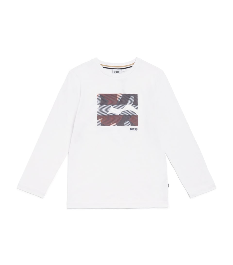 BOSS Kidswear Graphic Long-Sleeve T-Shirt (4-16 Years) White