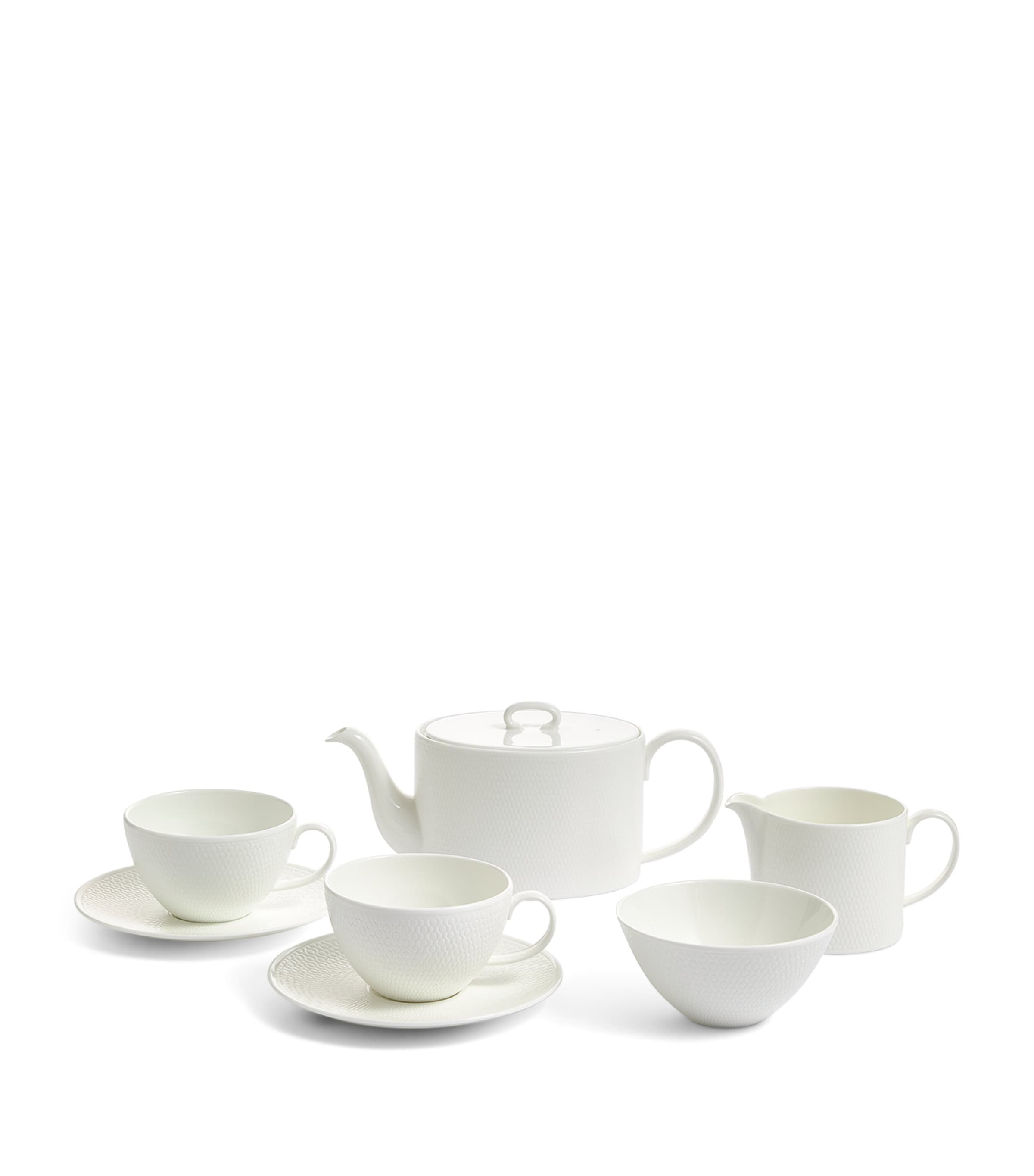 Wedgwood Gio 7-Piece Tea Set White