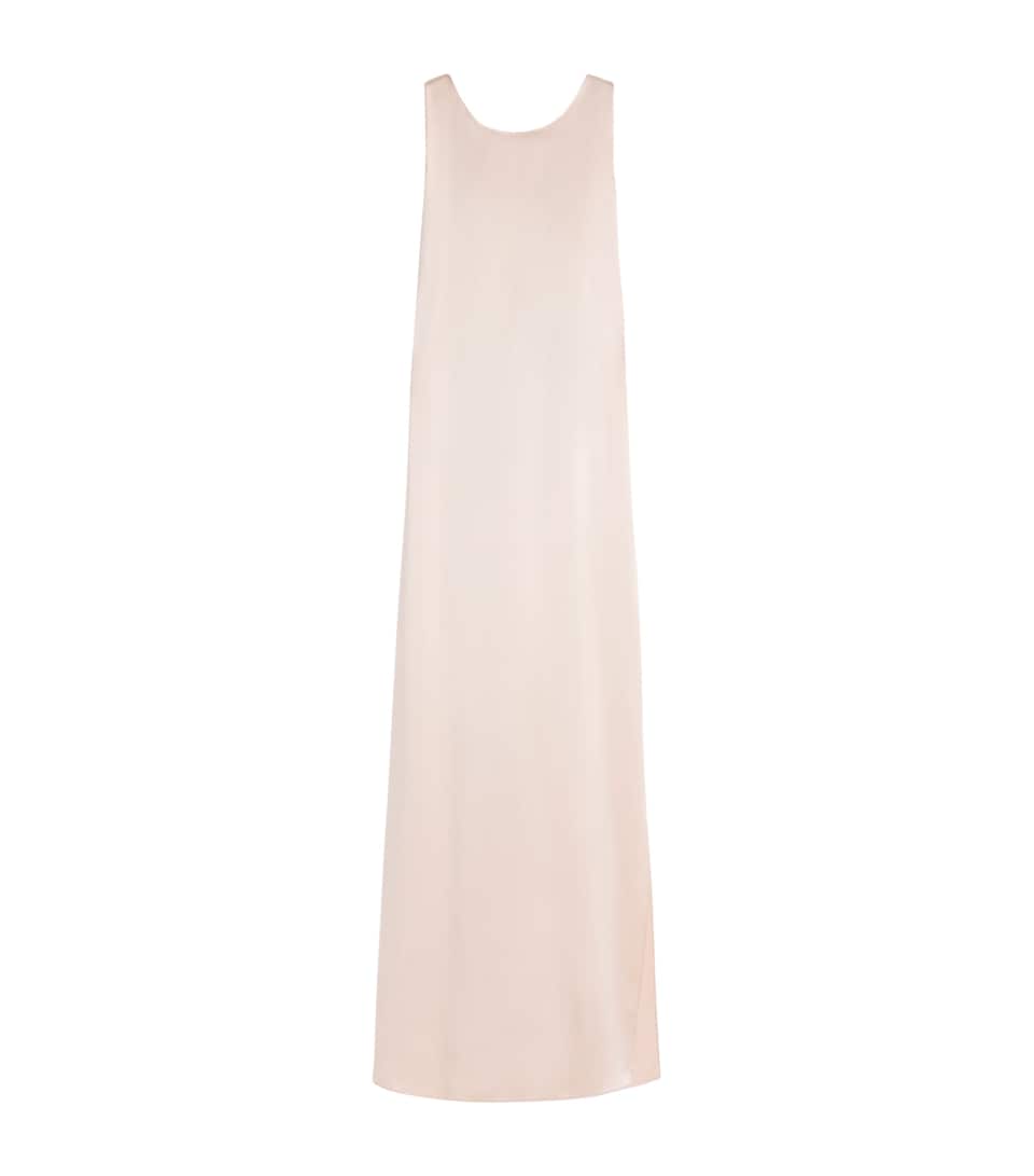 Max Mara Womens Silk Maxi Dress Powder