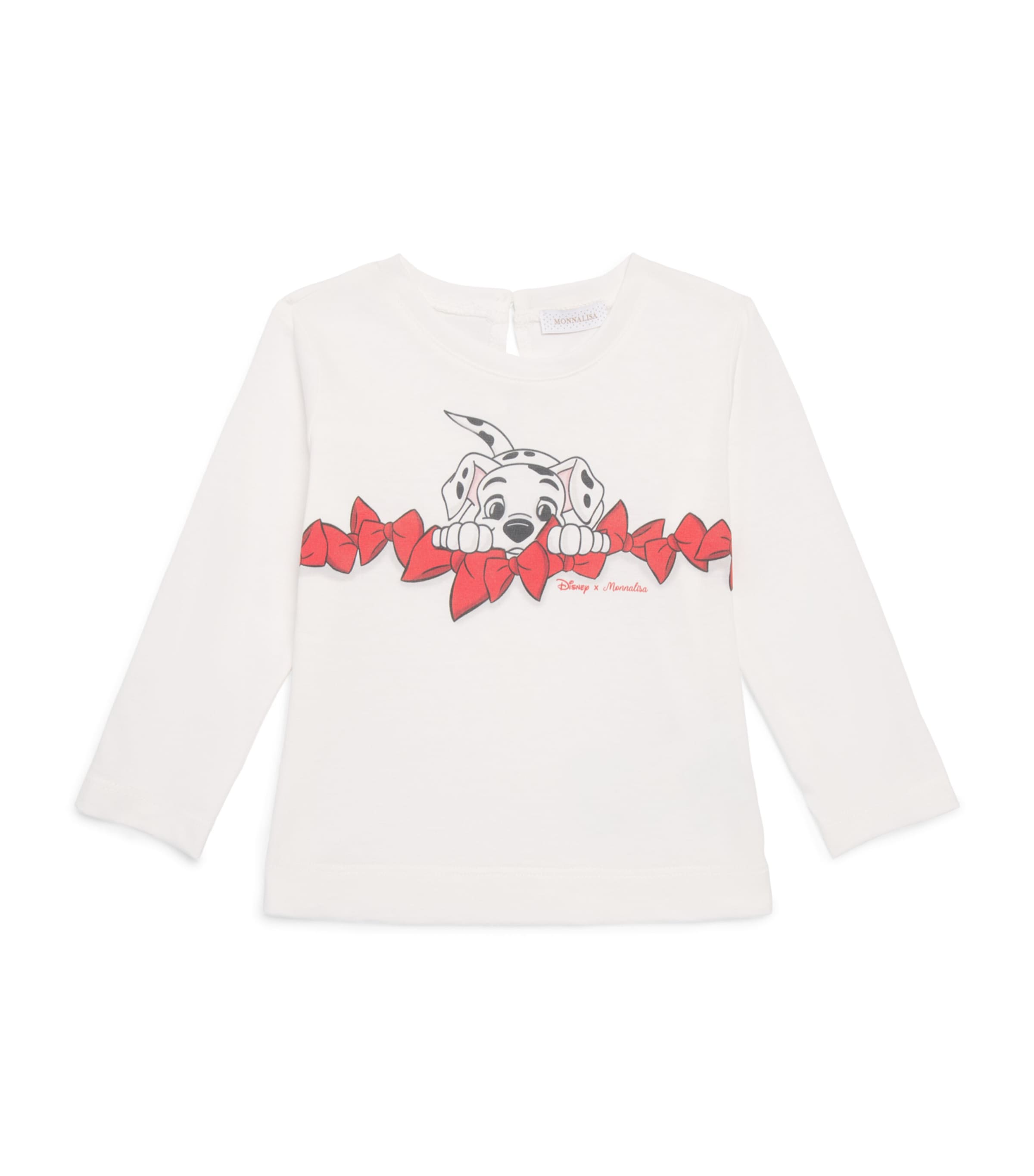 Monnalisa x Disney Cotton Dalmatian T-Shirt (6 Months-6 Years) Panna