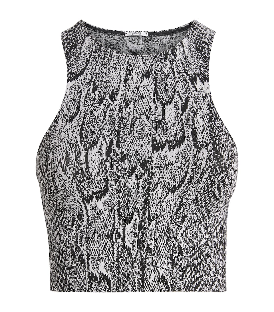 Seamless Python-Print Crop Top