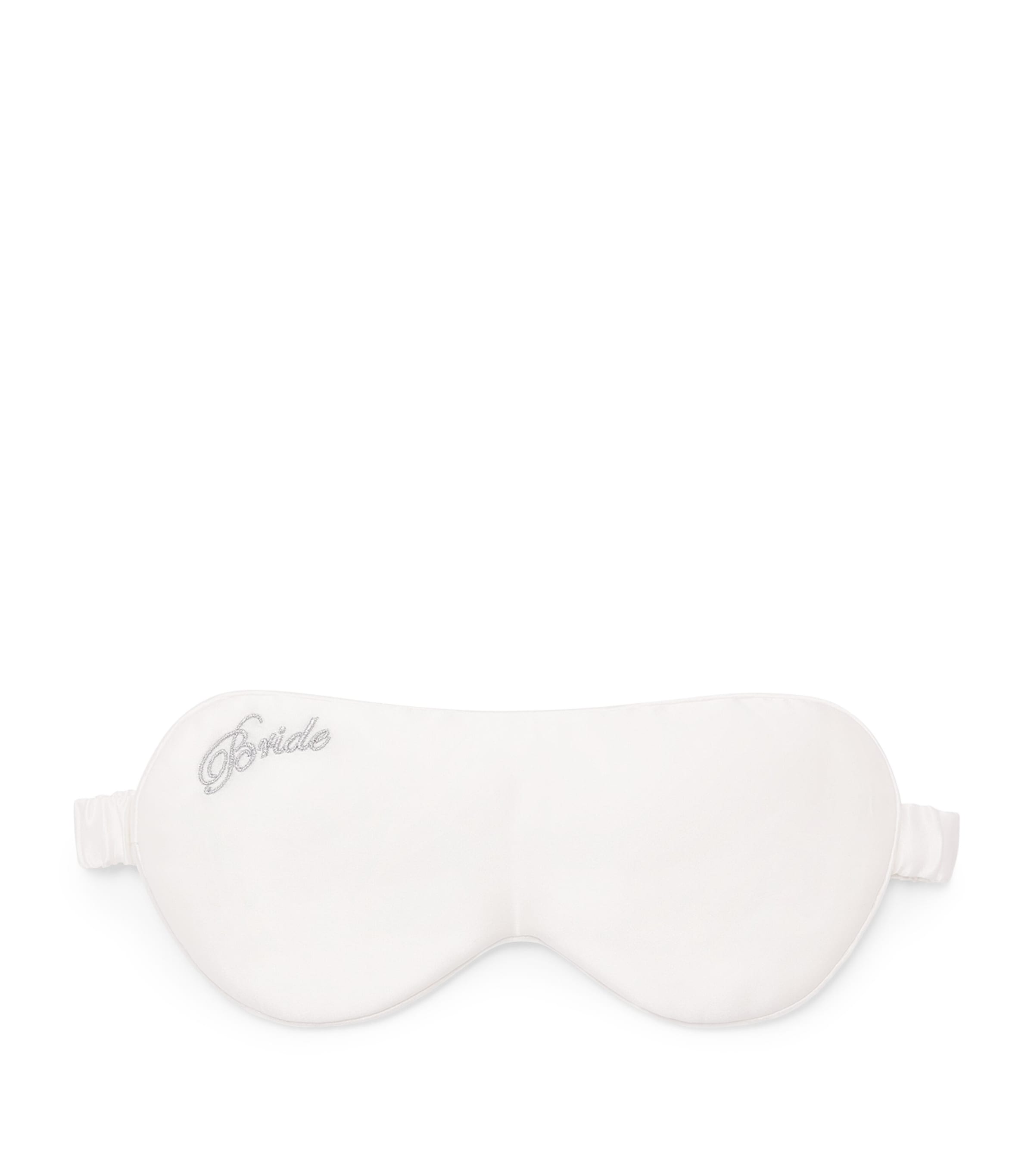 MANITO Womens Mulberry Silk Bride Sleep Mask White
