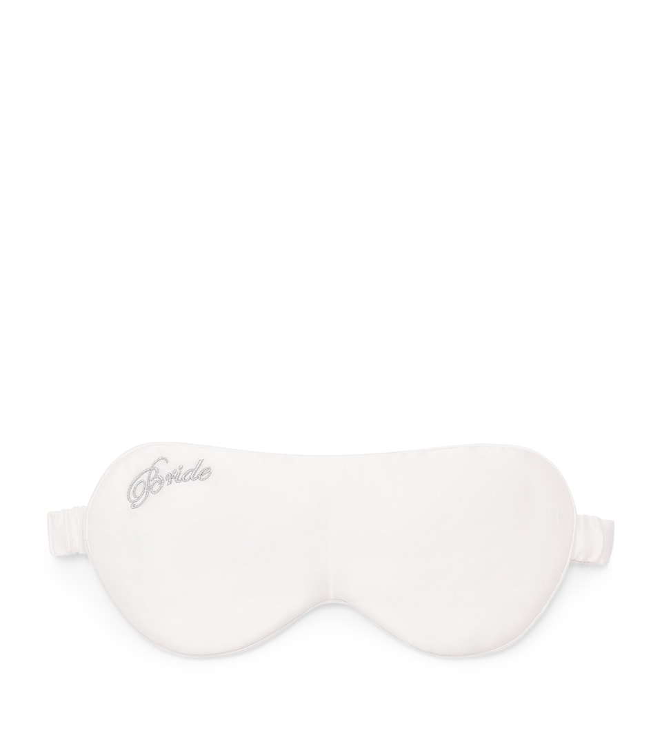 MANITO Womens Mulberry Silk Bride Sleep Mask White