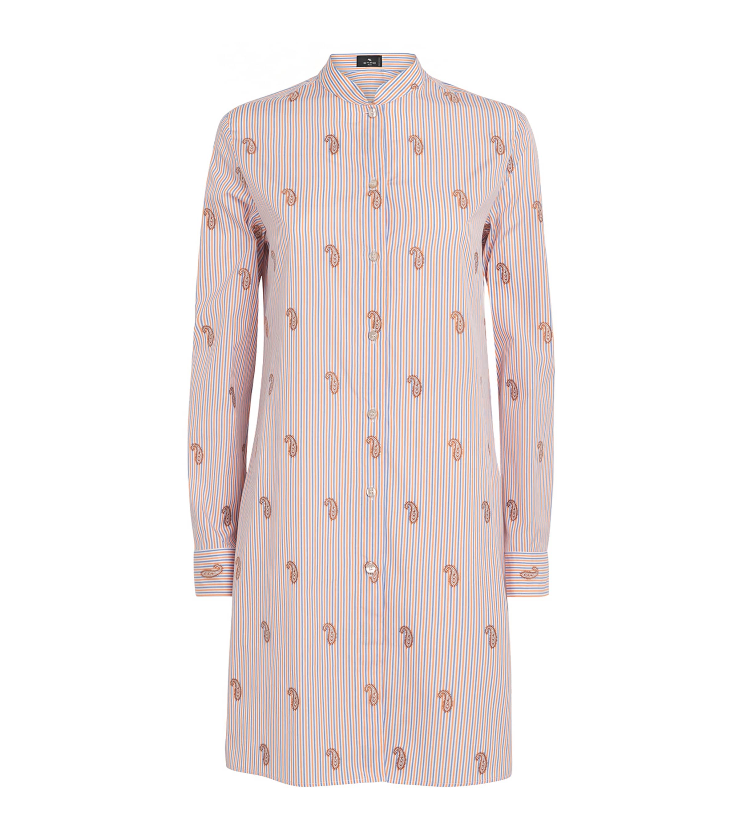 Cotton Paisley Stripe Shirt