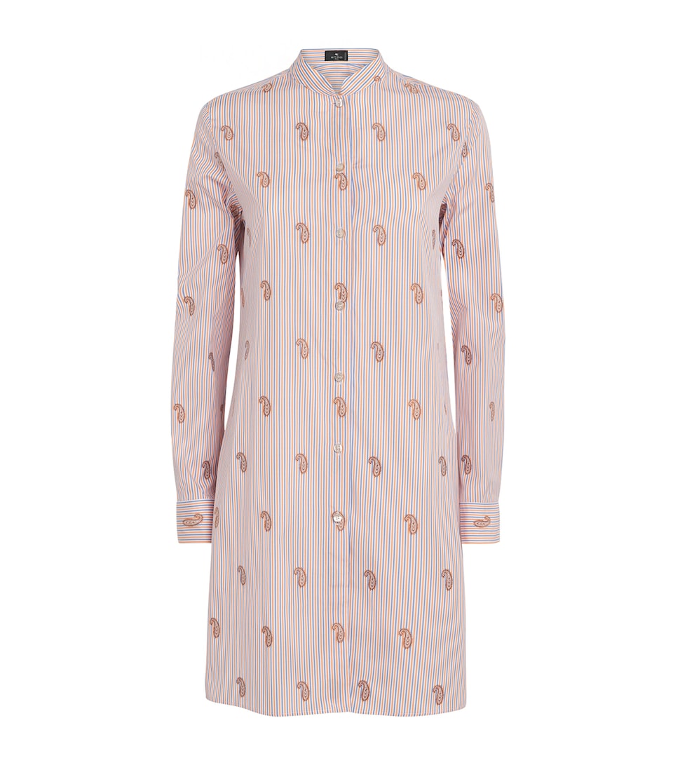 Cotton Paisley Stripe Shirt