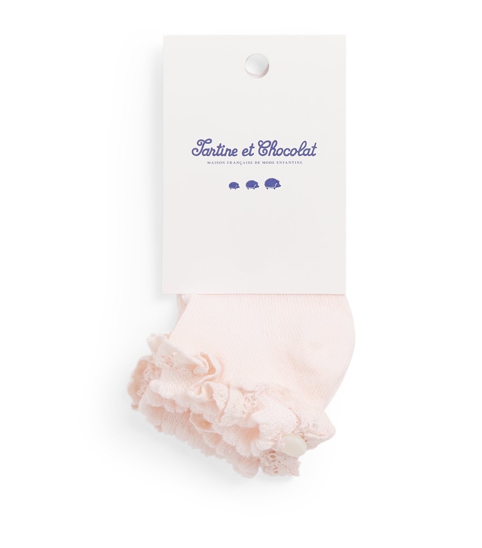 Cotton-Blend Frill Ankle Socks